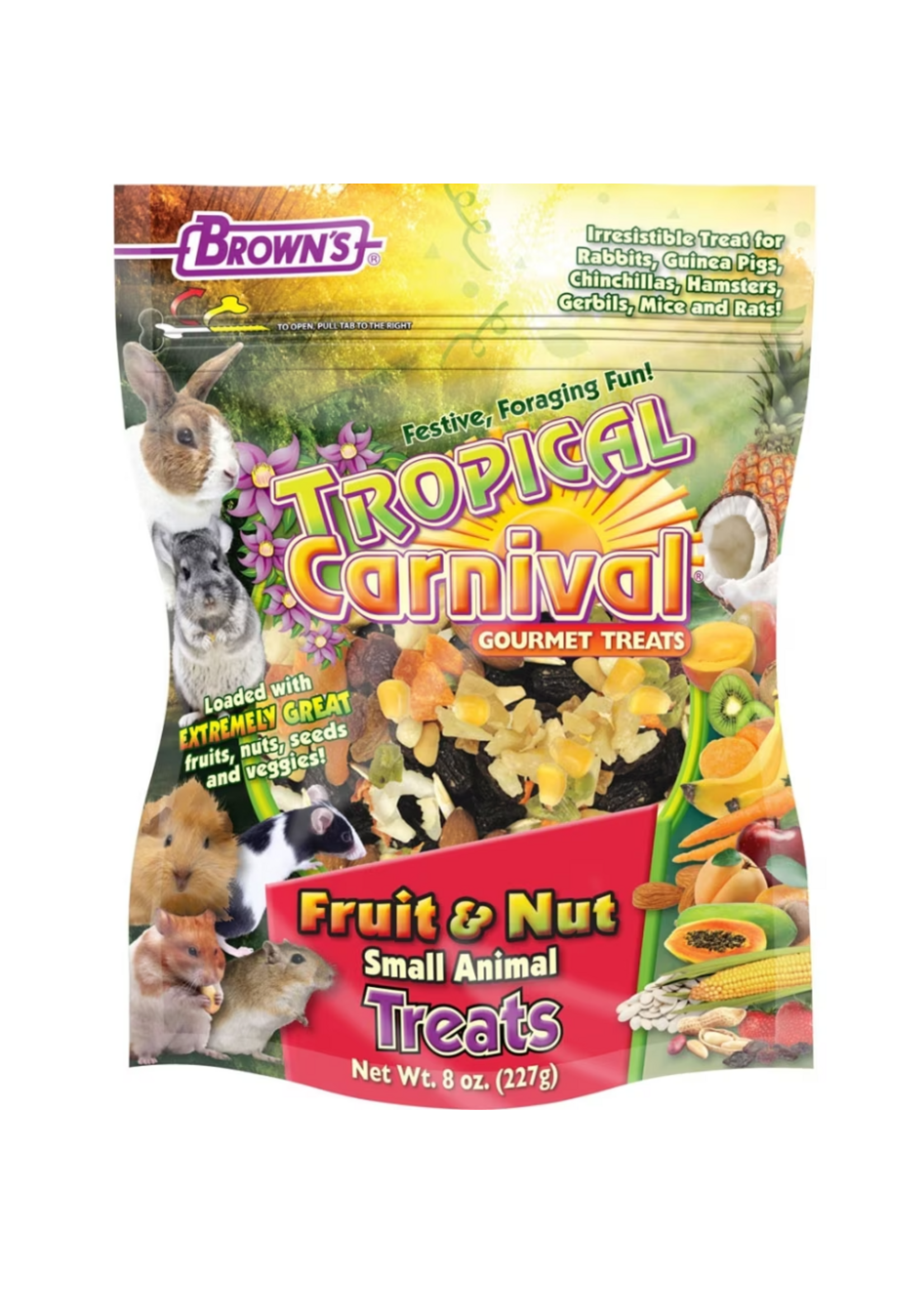 Brown's TROPICAL CARNIVAL FRUIT AND NUT TREAT 8OZ