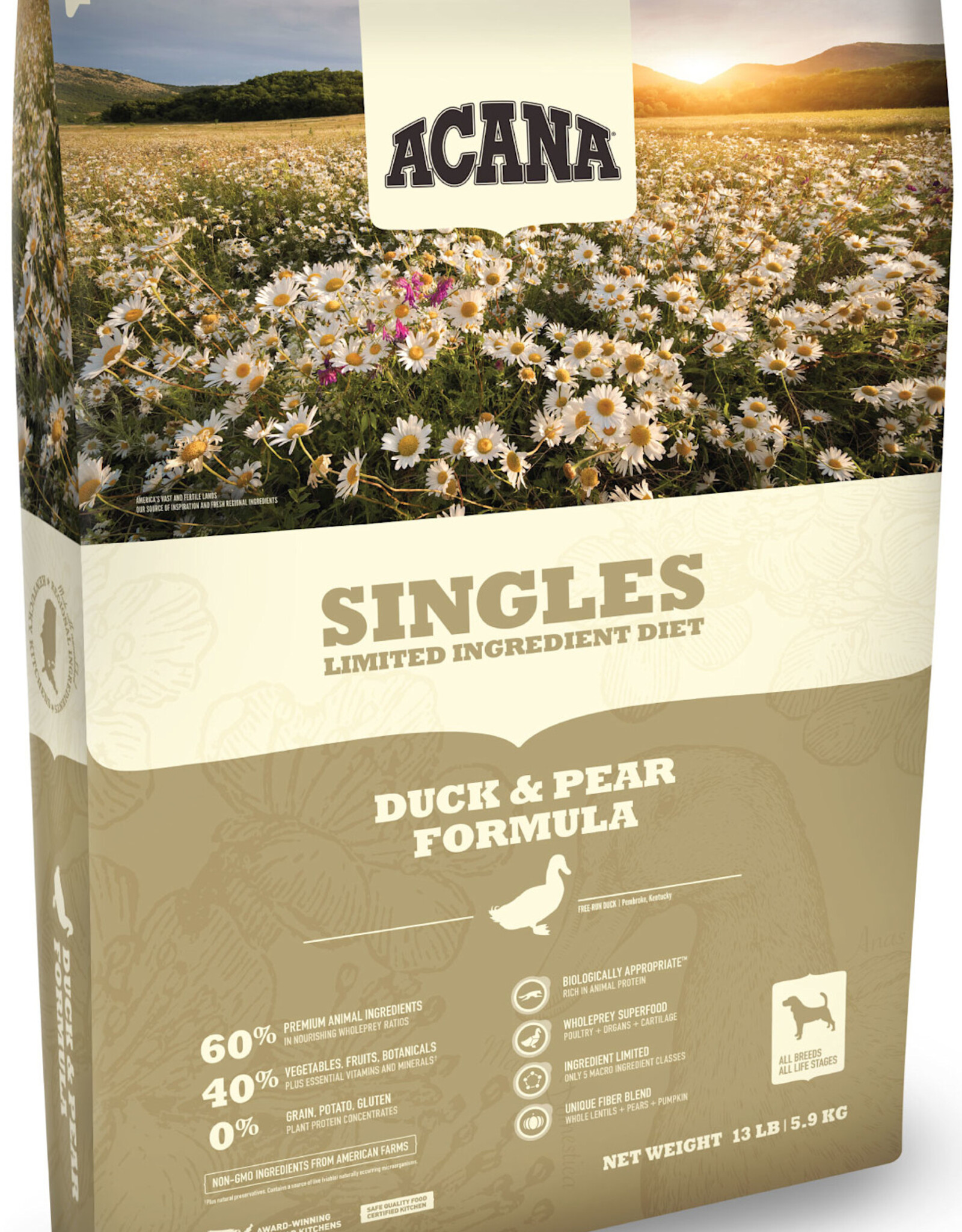 CHAMPION PET FOOD ACANA DOG LID DUCK & PEAR 4.5 lbs