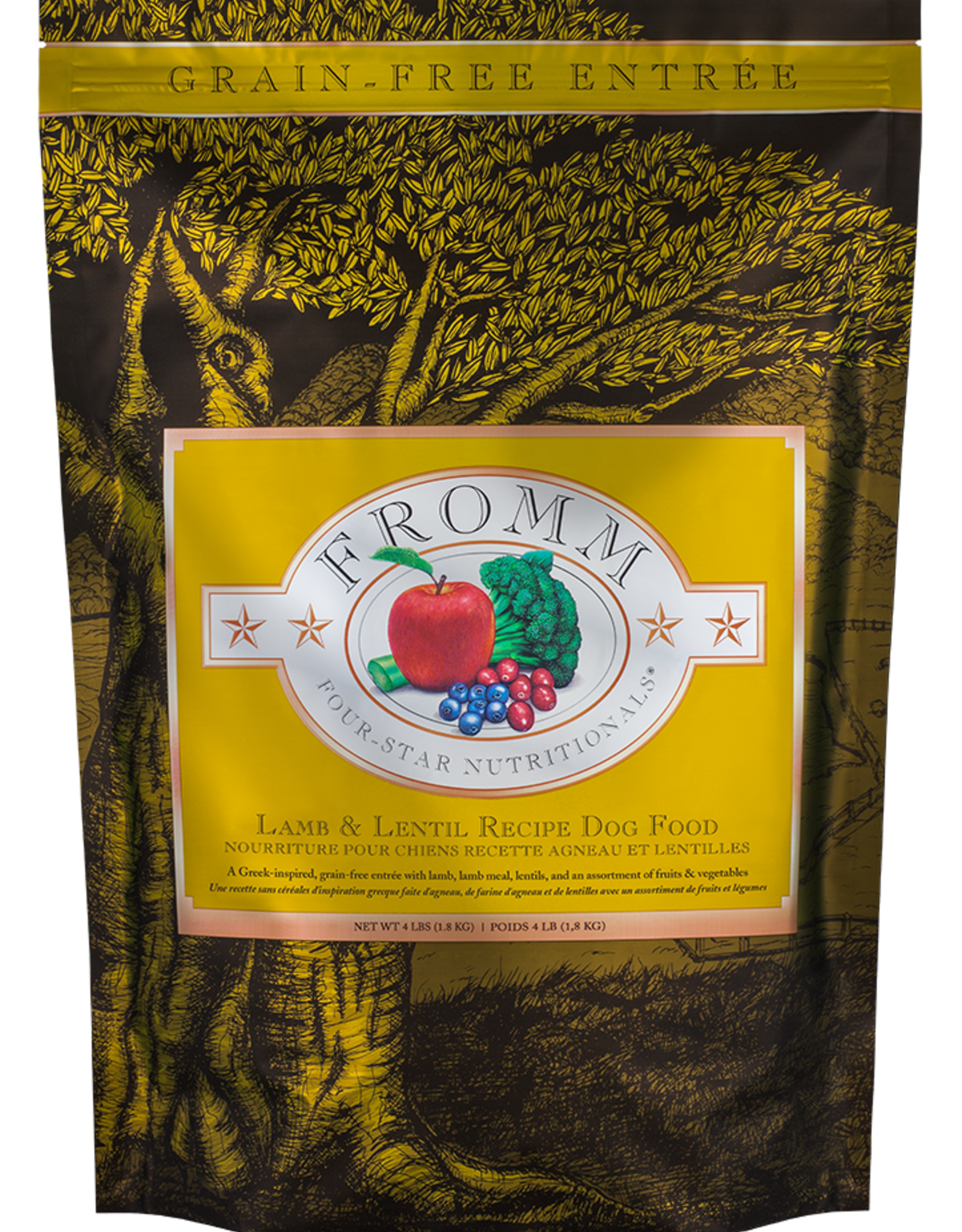 Fromm FROMM FOUR-STAR DOG LAMB & LENTIL 4LBS
