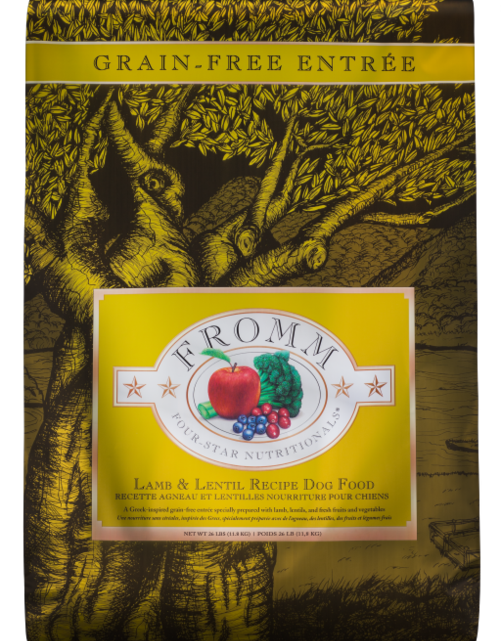 Fromm FROMM FOUR-STAR DOG LAMB & LENTIL 12LBS