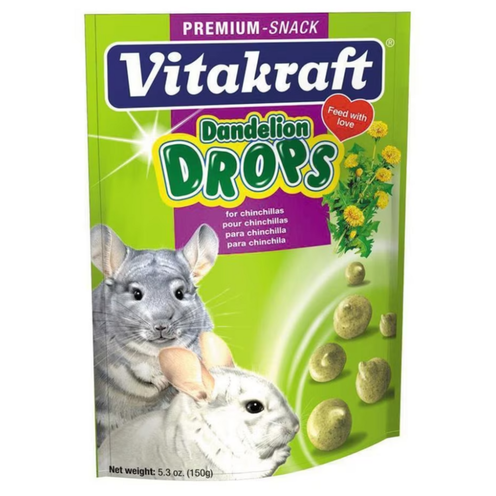 Vitakraft Sun Seed VITAKRAFT CHINCHILLA DANDELION DROPS 5.3OZ