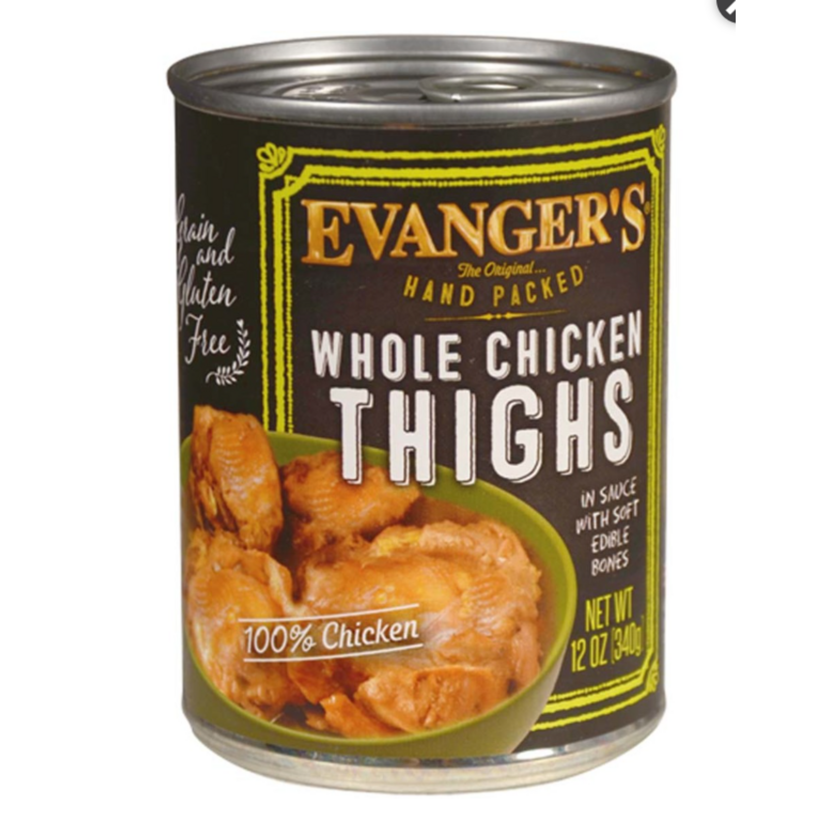 Evanger's EVANGER'S HP WHOLE CHICKEN THIGHS 12 OZ CASE OF 12