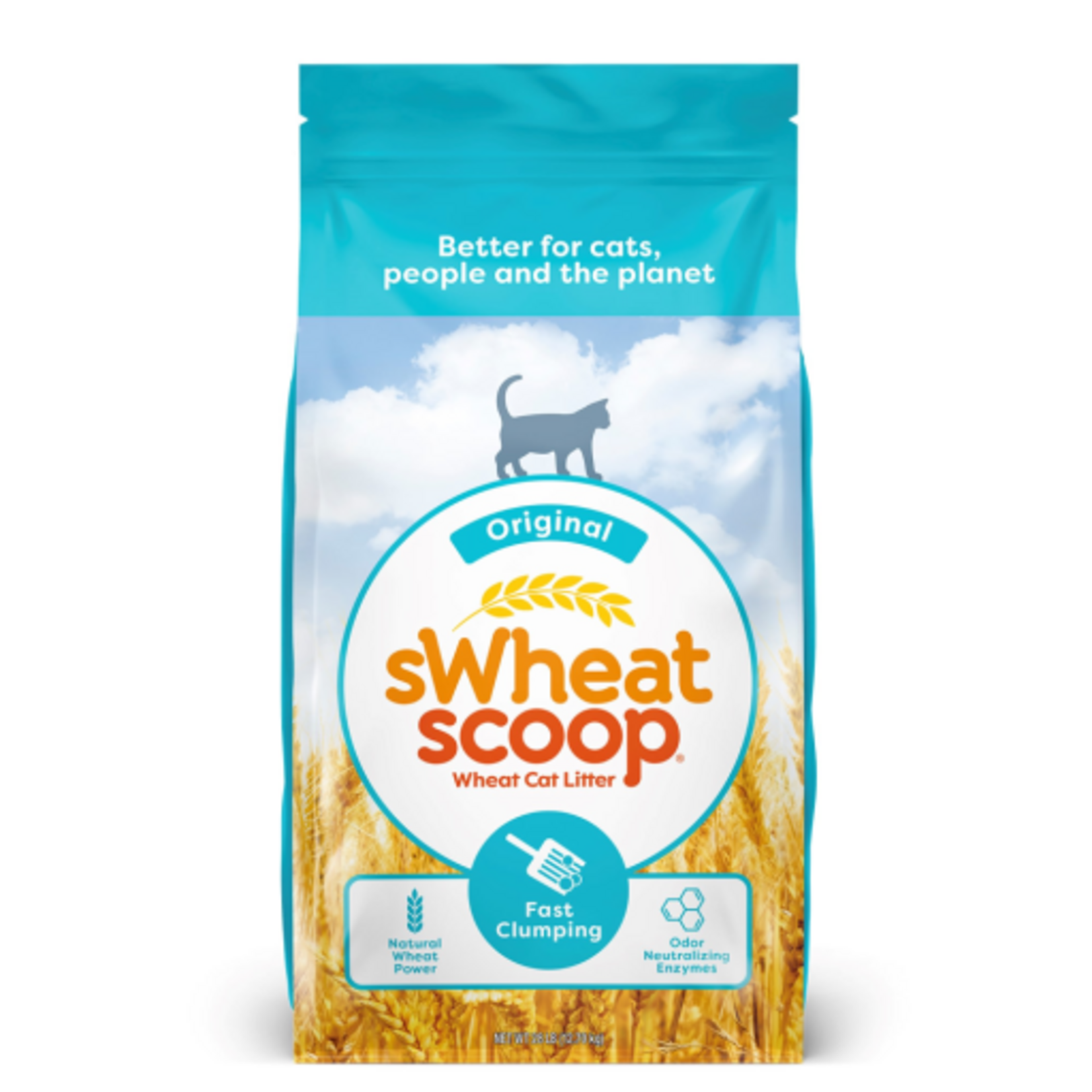 Swheat Scoop sWheat Scoop Original Natural Clumping Wheat Cat Litter - 28 lb