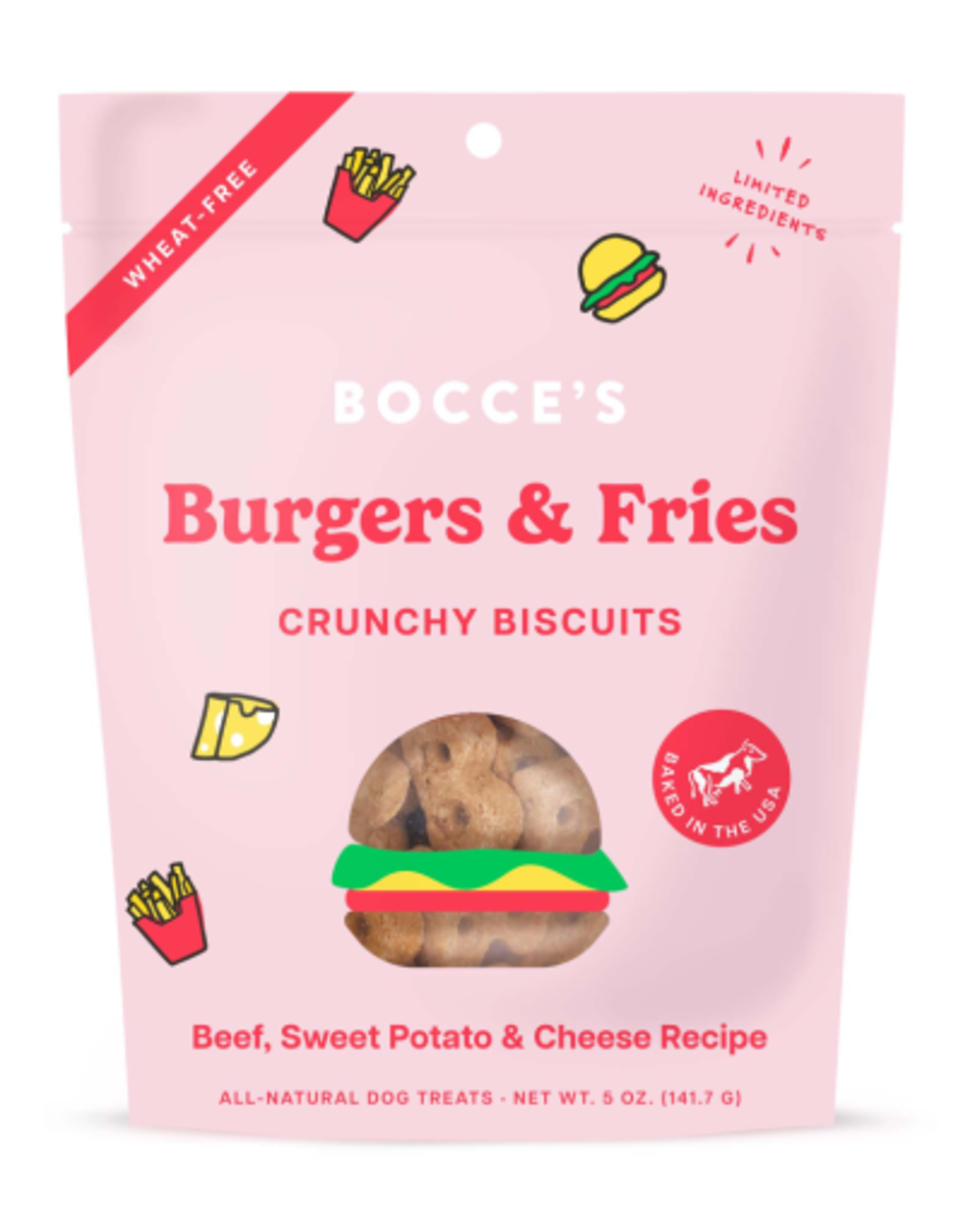 Bocce's Bakery Bocce's Bakery Dog Biscuits BURGERS & FRIES 5 OZ