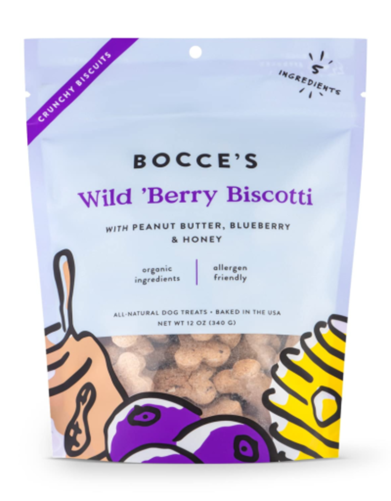 Bocce's Bakery Bocce's Bakery Dog Small Batch Biscuits WILD BERRY BISCOTTI 12 OZ
