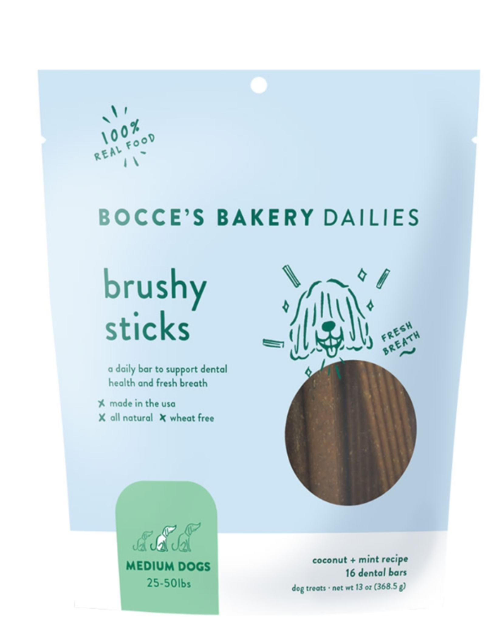 Bocce's Bakery Bocce's Bakery Dog Brushy Sticks MEDIUM 13 OZ