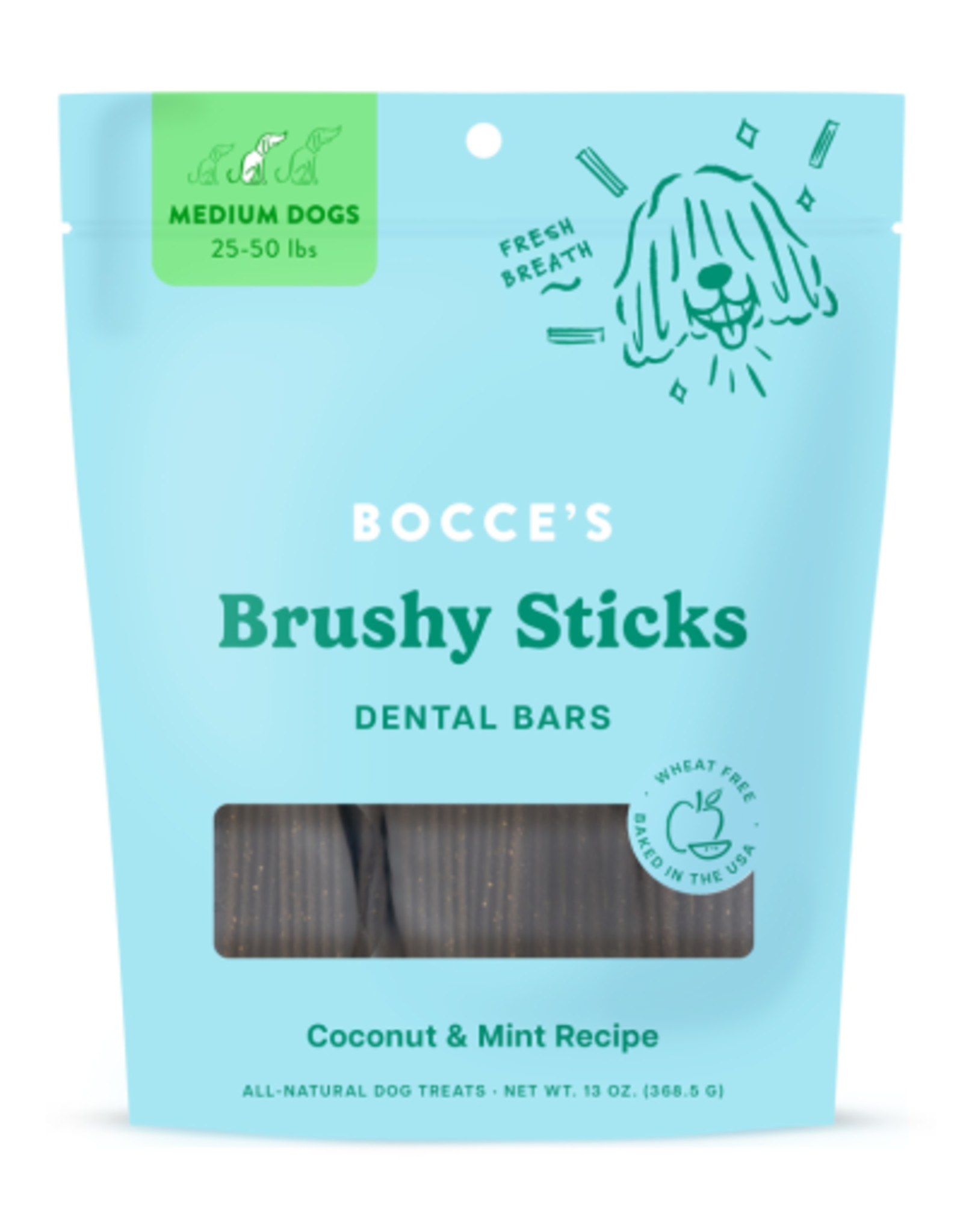 Bocce's Bakery Bocce's Bakery Dog Brushy Sticks MEDIUM 13 OZ