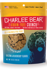 CHARLEE BEAR CHARLEE BEAR CRUNCH GRAIN FREE TREAT BACON & BLUEBERRY 8OZ
