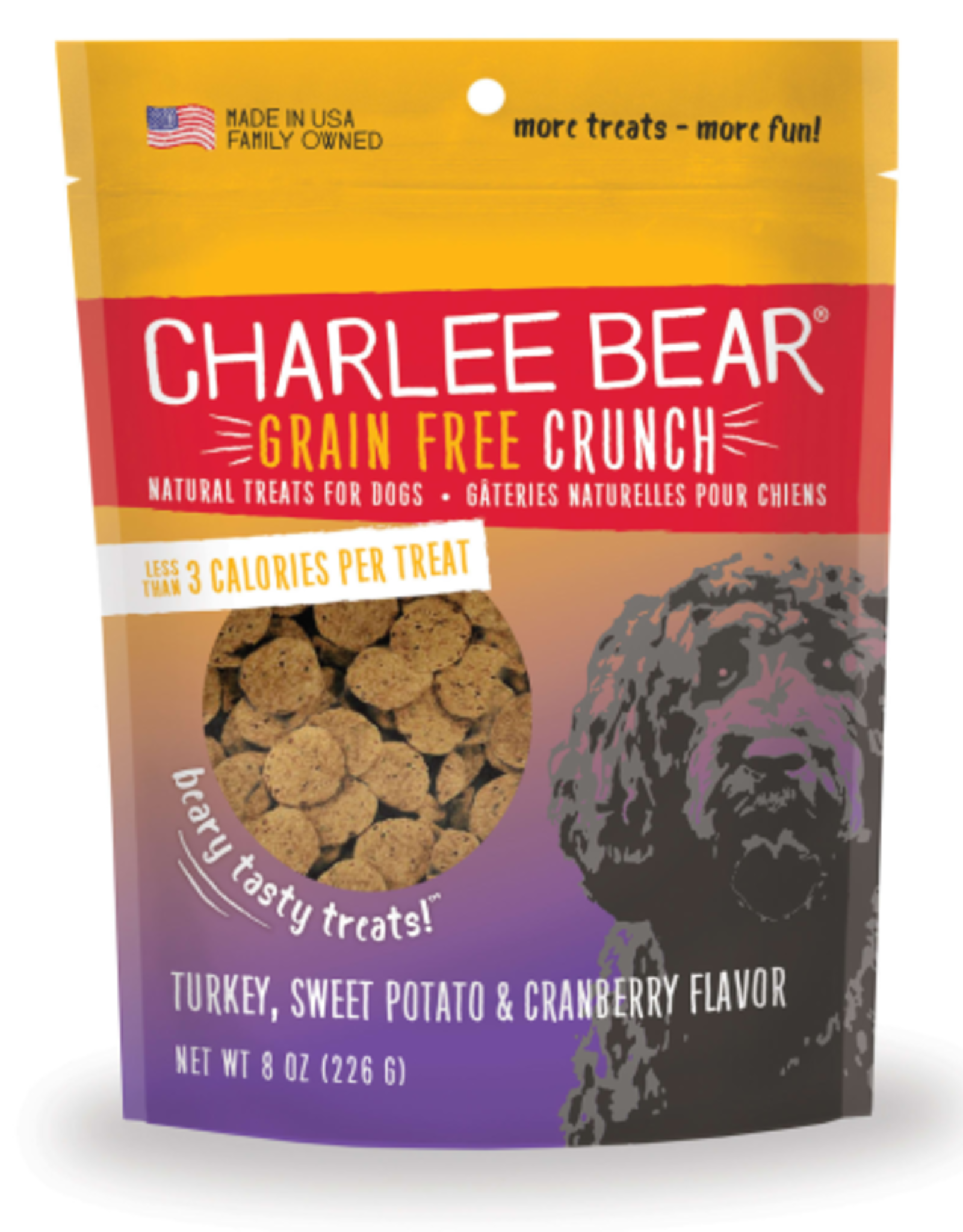 Charlee Bear Charlee Bear Crunch Grain-Free Turkey with Sweet Potato & Cranberry Dog Treats - 8 oz.