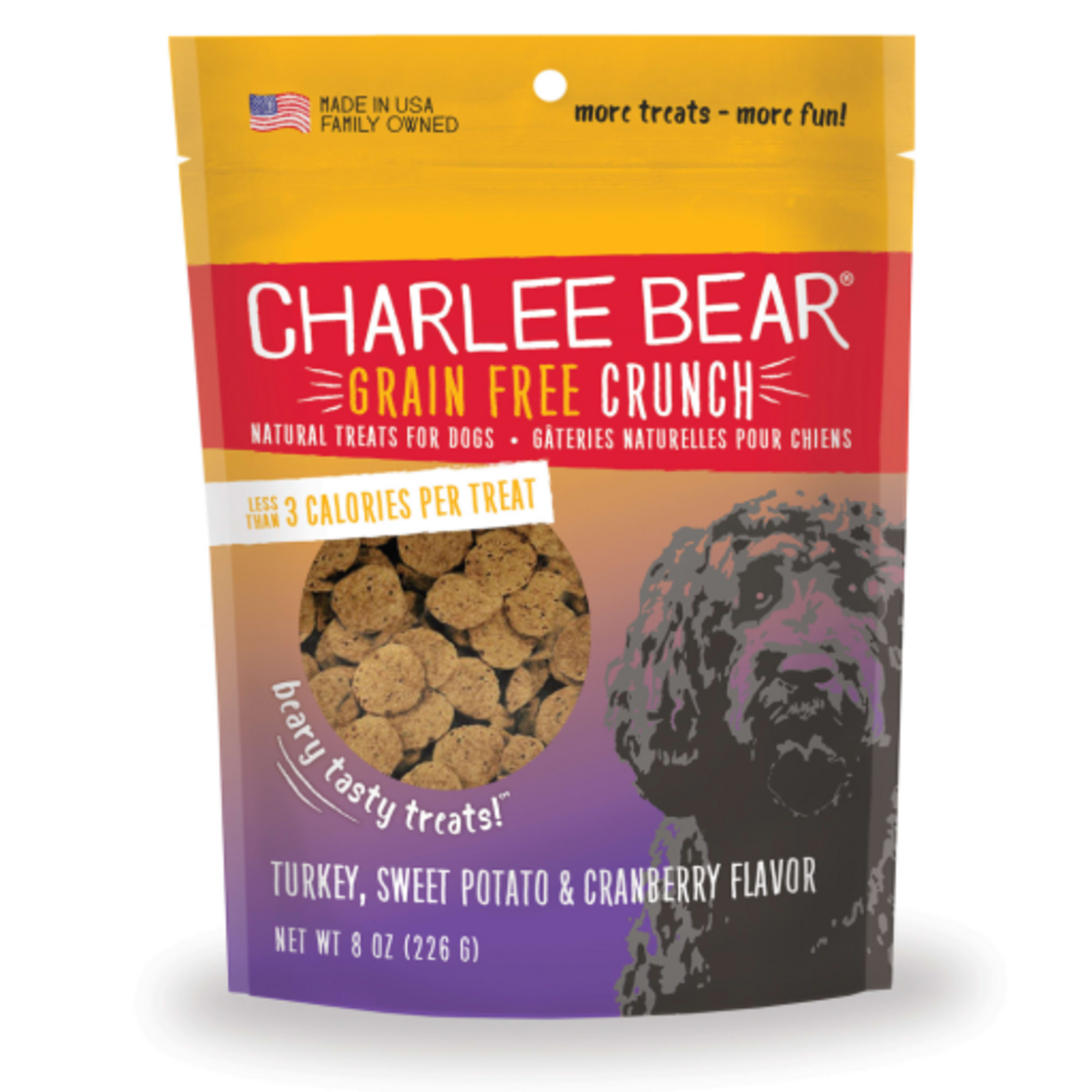 Charlee Bear Charlee Bear Crunch Grain-Free Turkey with Sweet Potato & Cranberry Dog Treats - 8 oz.