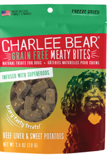 CHARLEE BEAR CHARLEE BEAR TREATS MEATY BITES BEEF LIVER & SWEET POTATOES 2.5OZDISCONTINUED