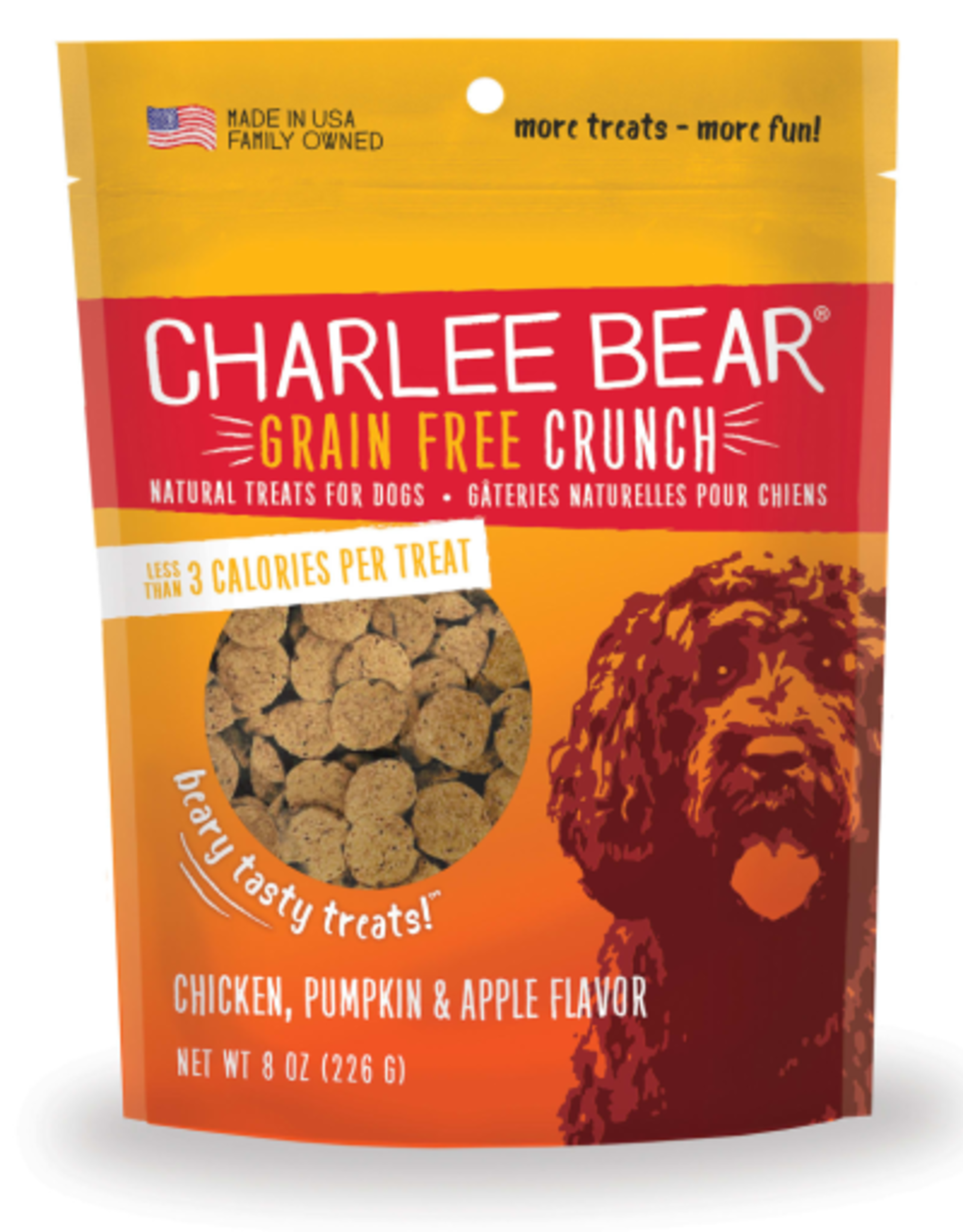 Charlee Bear Charlee Bear Crunch Grain-Free Chicken with Pumpkin & Apple Dog Treats - 8 oz.