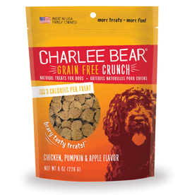 Charlee Bear Charlee Bear Crunch Grain-Free Chicken with Pumpkin & Apple Dog Treats - 8 oz.