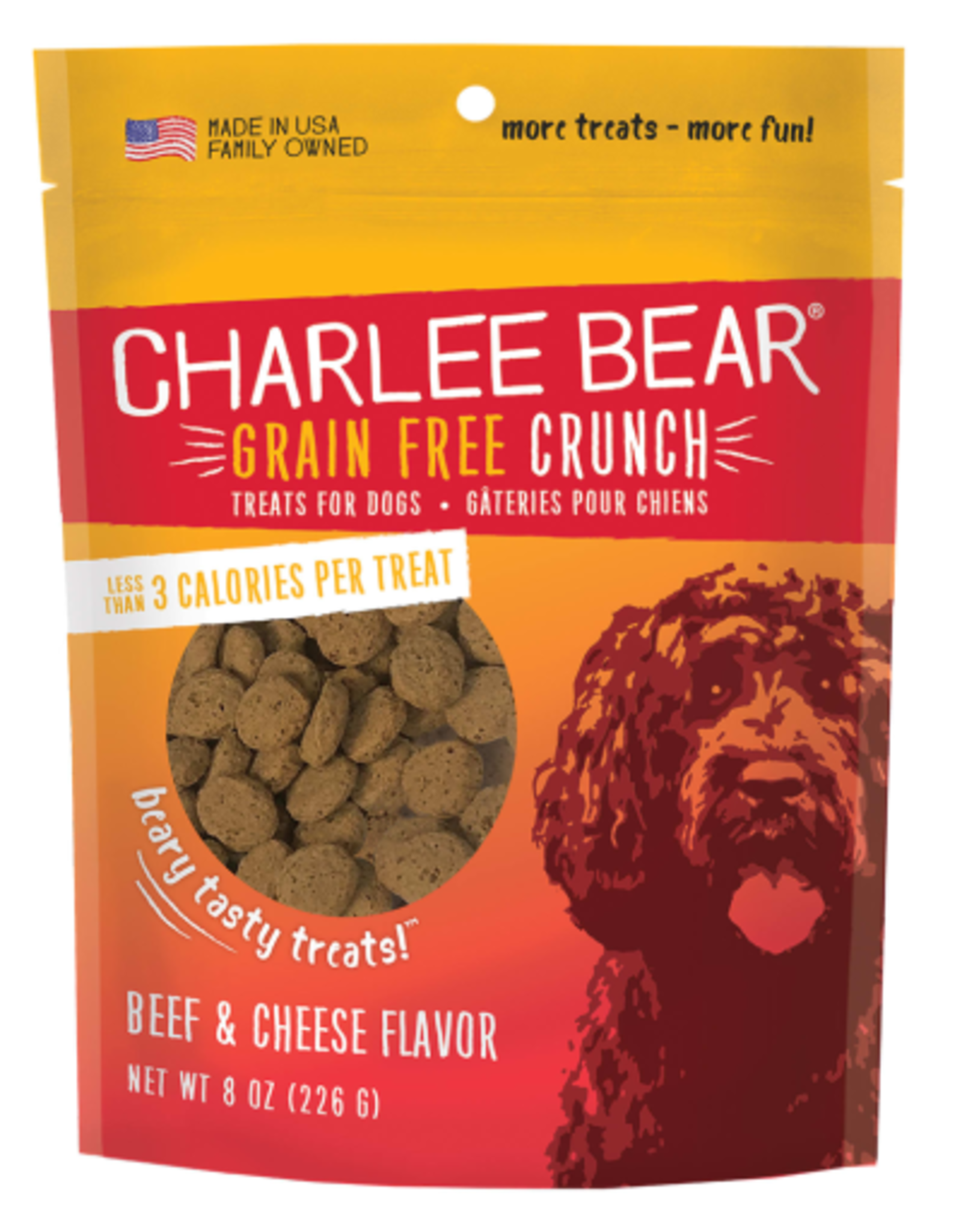 CHARLEE BEAR CHARLEE BEAR TREATS CRUNCH BEEF & CHEESE 8OZ