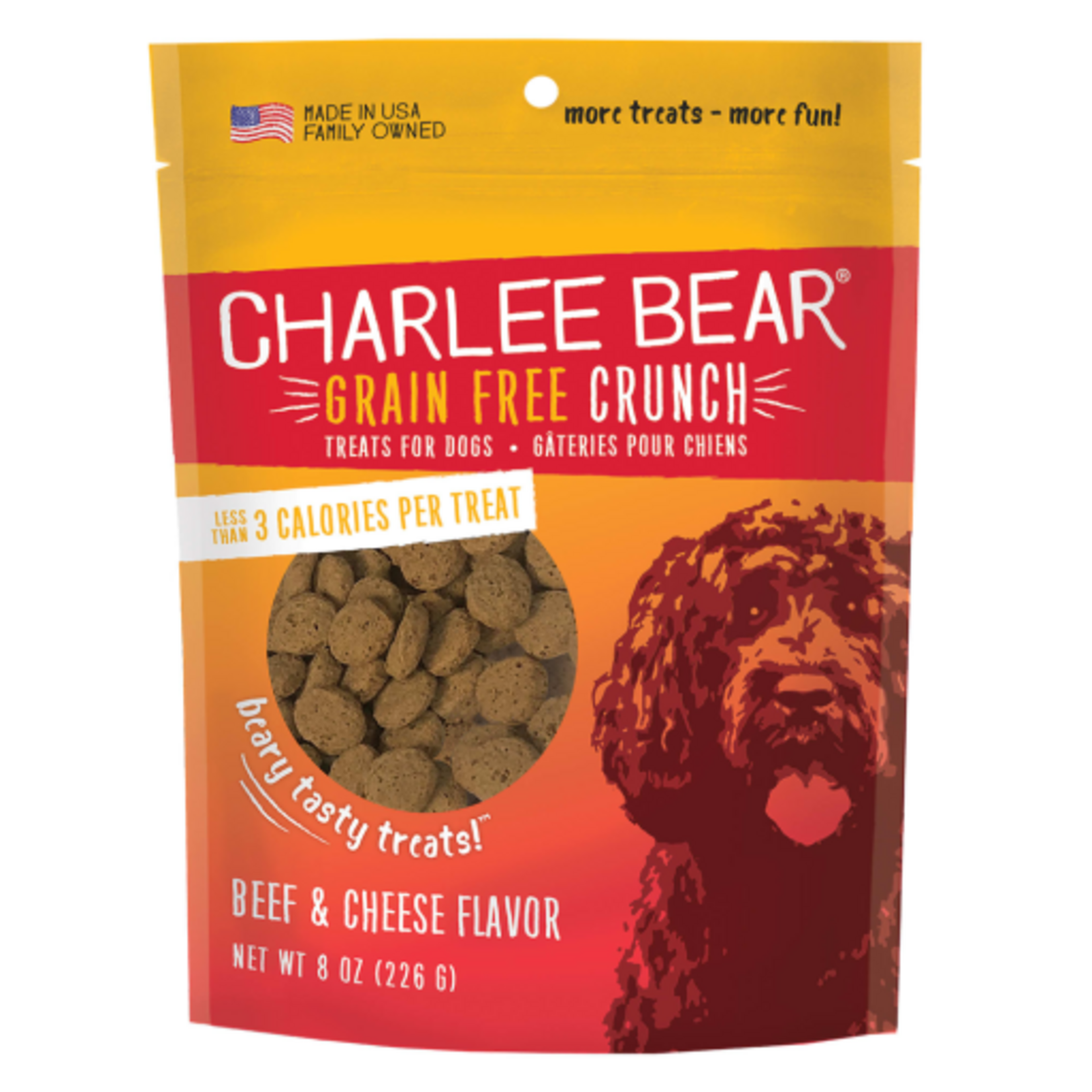 Charlee Bear Charlee Bear Crunch Grain-Free Beef & Cheese Crunch Dog Treats - 8 oz.