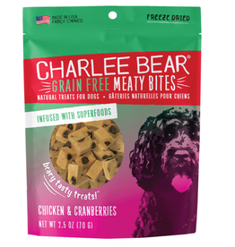 CHARLEE BEAR CHARLEE BEAR TREATS MEATY BITES CHICKEN & CRANBERRY 2.25OZ