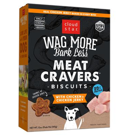 CLOUD STAR Cloud Star Wag More Bark Less Crunchy Meat Cravers Chicken Biscuits Dog Treats 12 oz