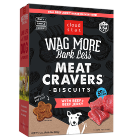 CLOUD STAR Cloud Star Wag More Bark Less Crunchy Meat Cravers Beef Biscuits Dog Treats 12 oz