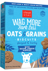 CLOUD STAR Cloud Star Wag More Bark Less OATS & GRAINS BACON CHEESE & APPLES Dog Treats 16 OZ