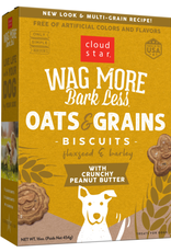 CLOUD STAR Cloud Star Wag More Bark Less OATS & GRAINS CRUNCHY PEANUT BUTTER Dog Treats 16 OZ
