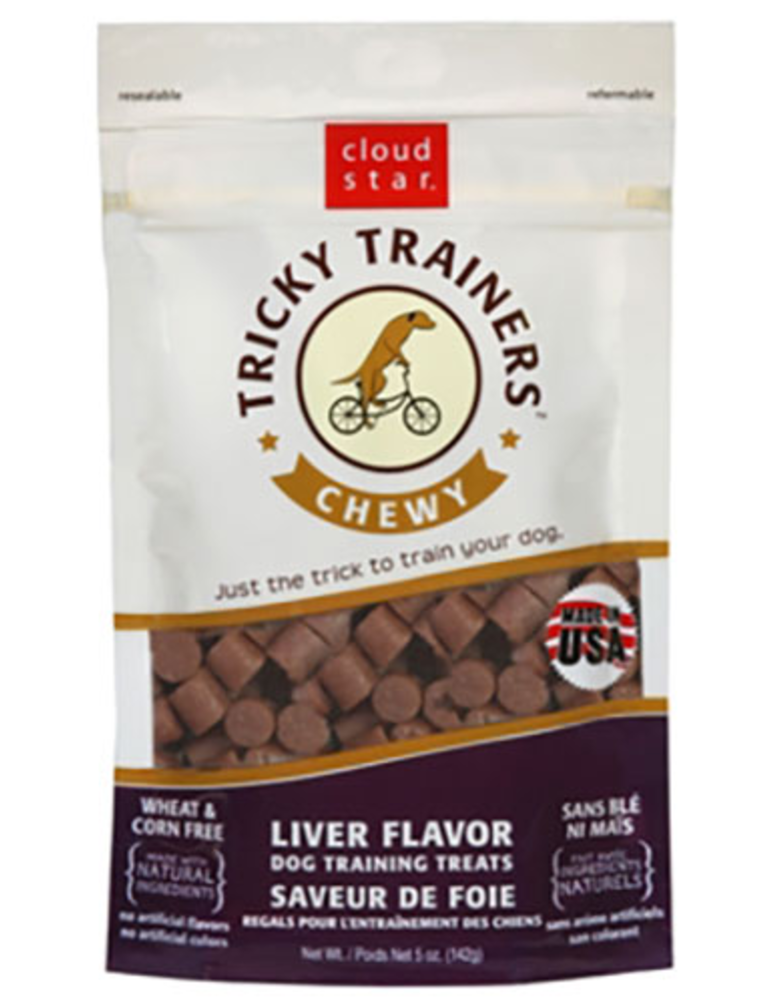CLOUD STAR Cloud Star Tricky Trainers Liver Soft & Chewy Dog Treats 5 oz
