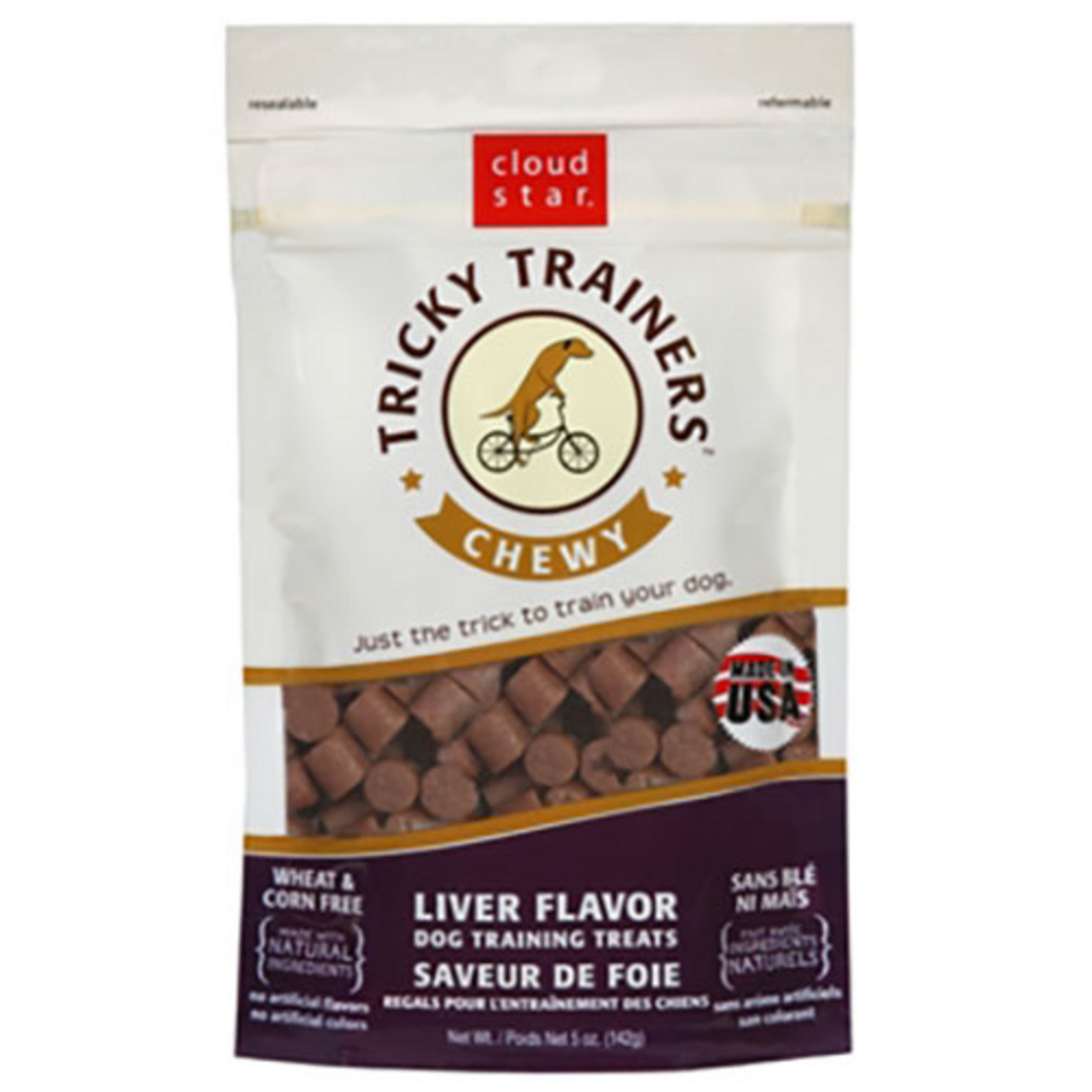 Cloud Star Cloud Star Tricky Trainers Liver Soft & Chewy Dog Treats - 5 oz