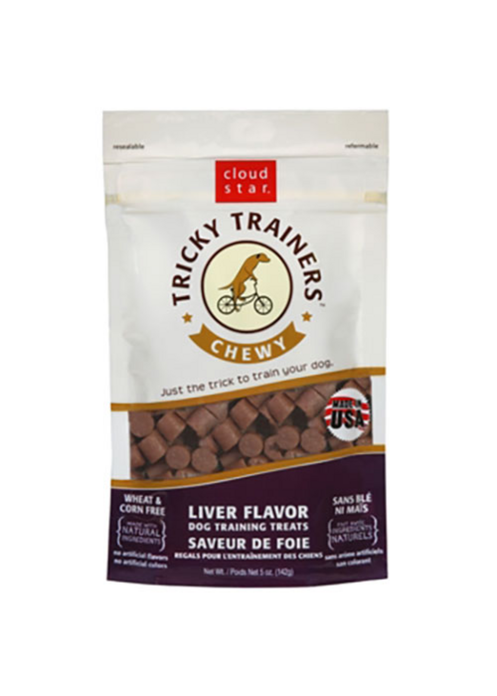 Cloud Star Cloud Star Tricky Trainers Liver Soft & Chewy Dog Treats - 5 oz