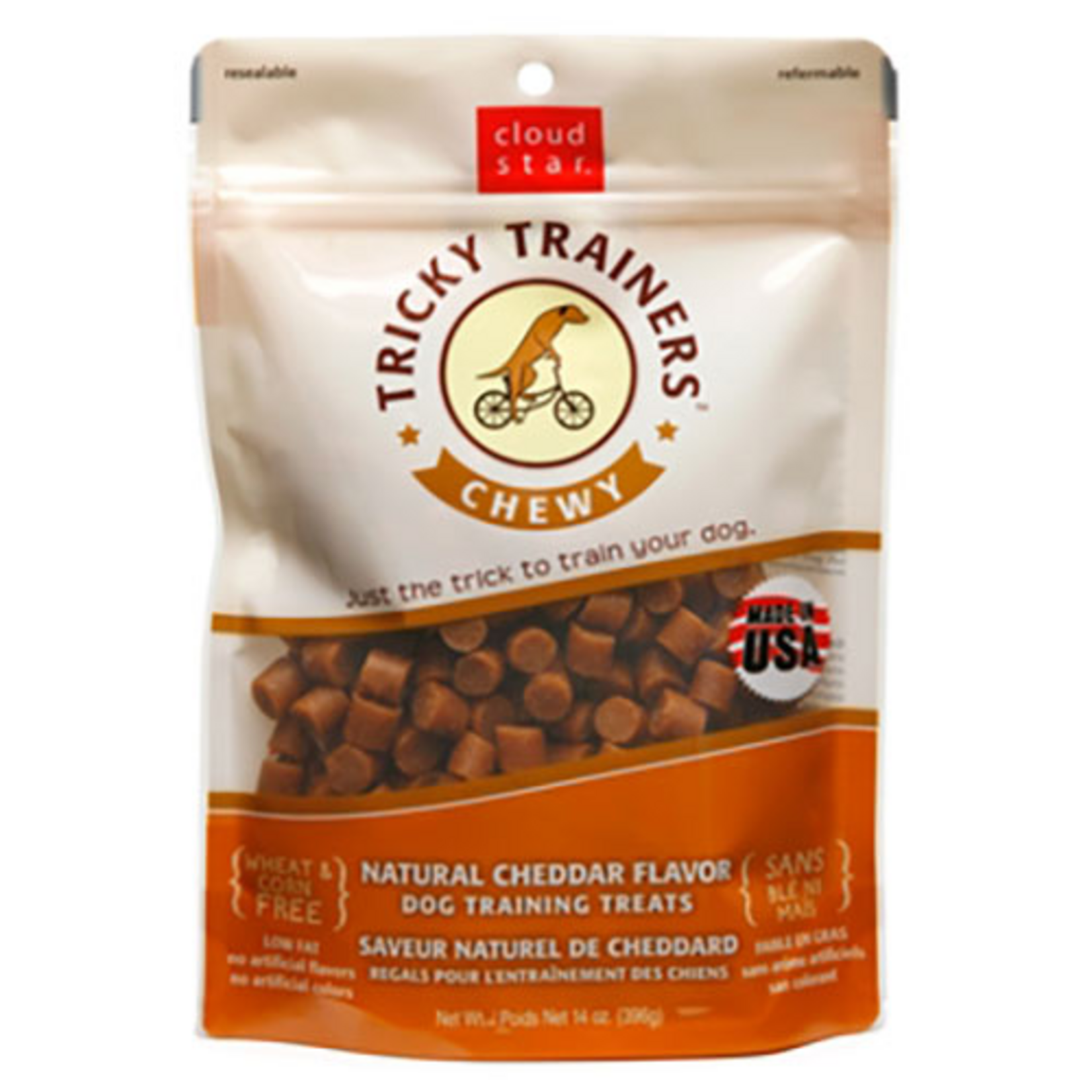 Cloud Star Cloud Star Tricky Trainers Cheese Soft & Chewy Dog Treats - 14 oz