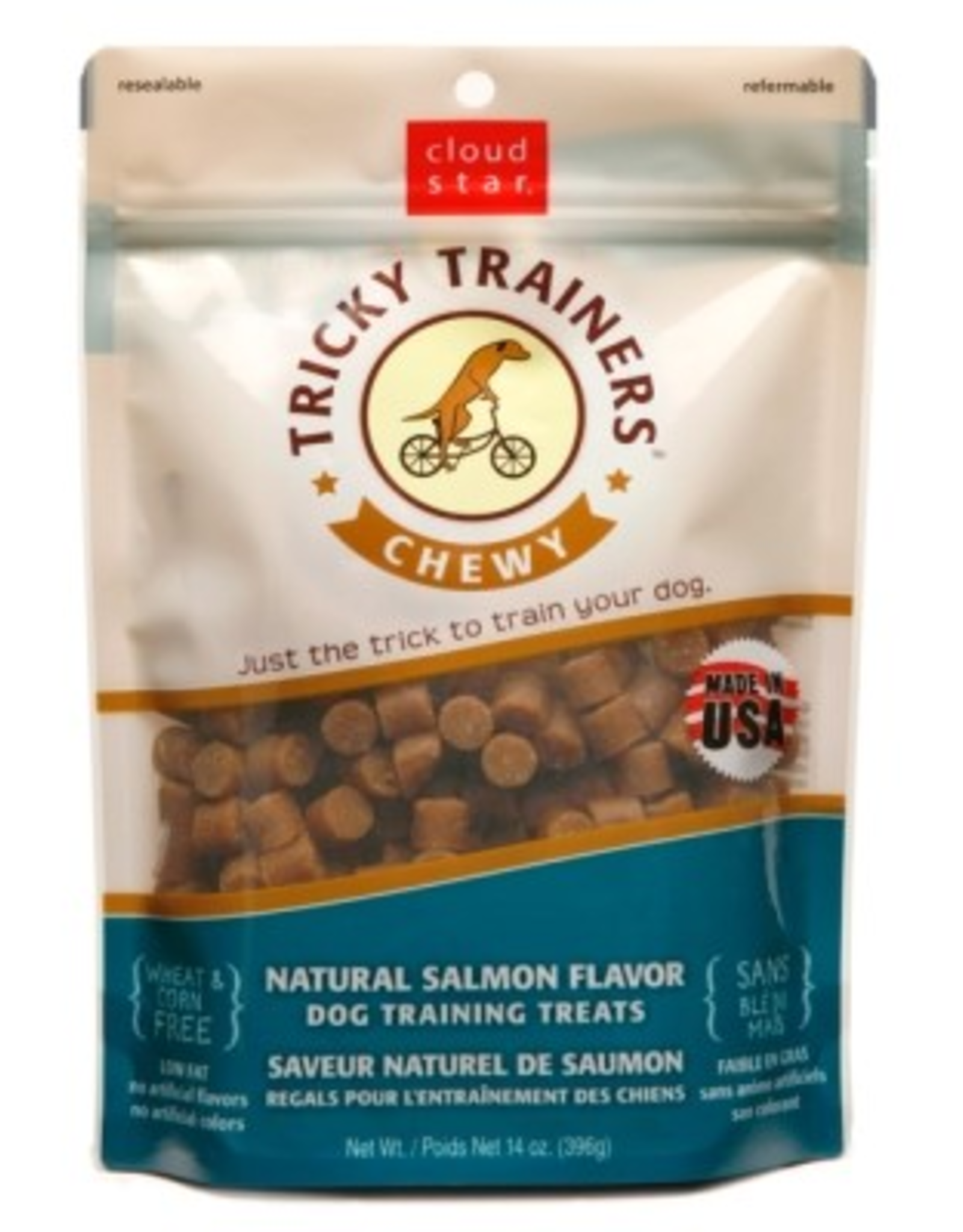 CLOUD STAR Cloud Star Tricky Trainers Salmon Soft & Chewy Dog Treats 14 oz