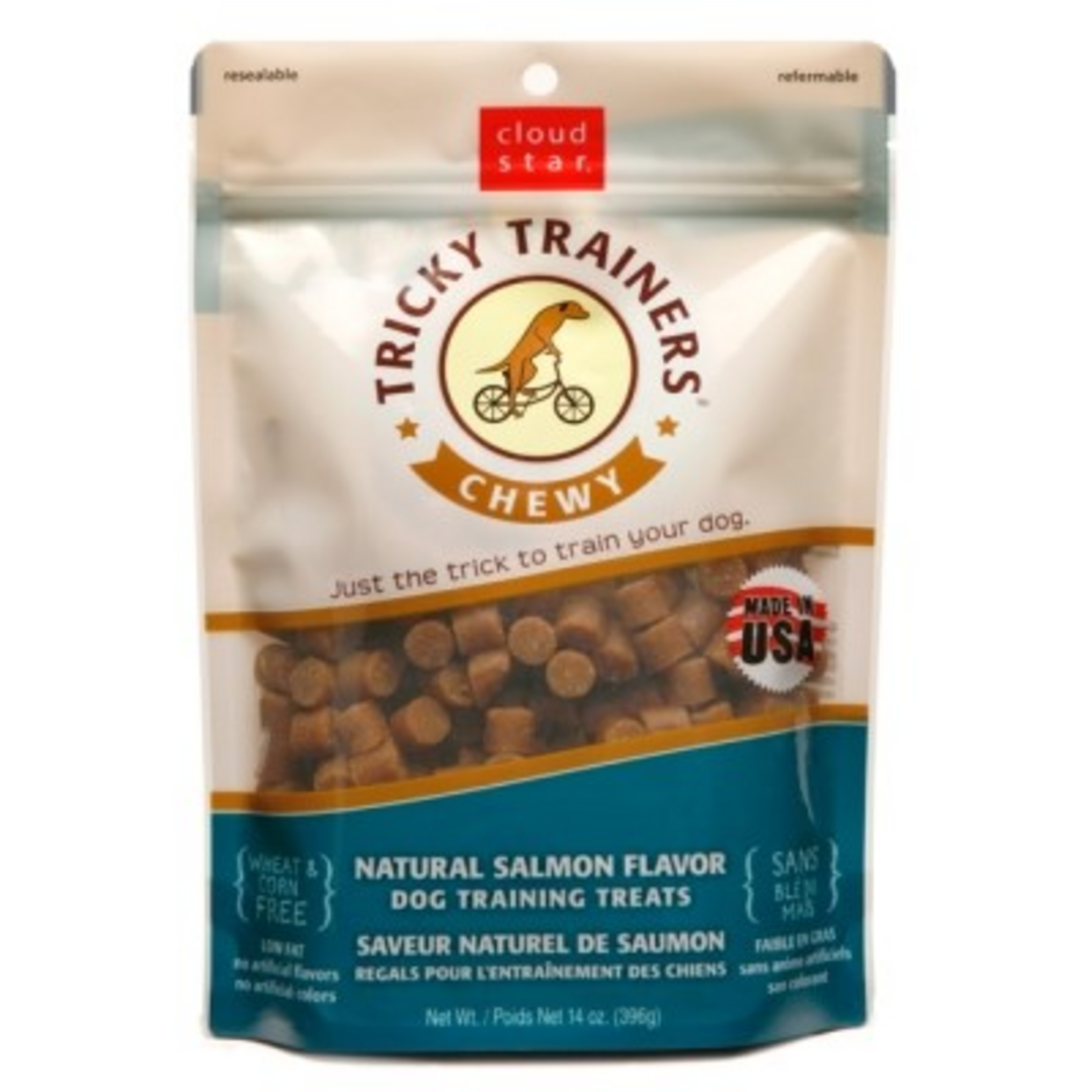 Cloud Star Cloud Star Tricky Trainers Salmon Soft & Chewy Dog Treats - 14 oz
