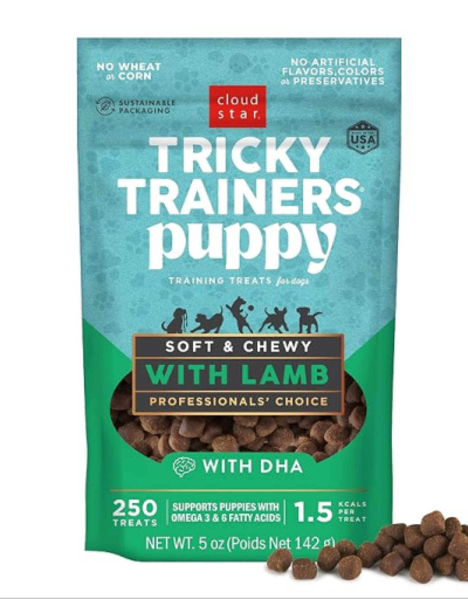 CLOUD STAR Cloud Star Tricky Trainers Puppy Lamb Soft & Chewy Dog Treats 5 oz
