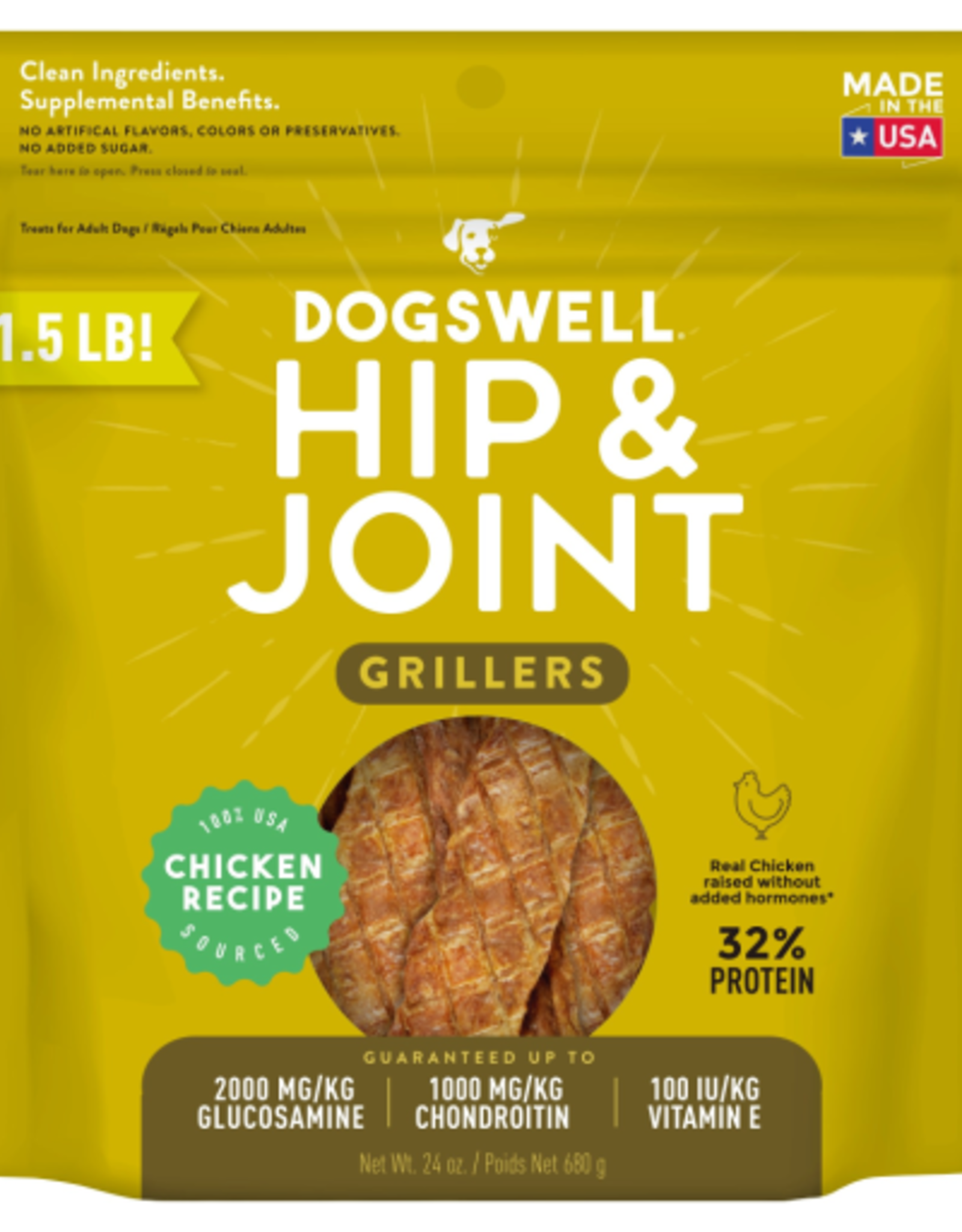 Dogswell Dogswell Grillers Hip & Joint Dog Treats Chicken 24 oz