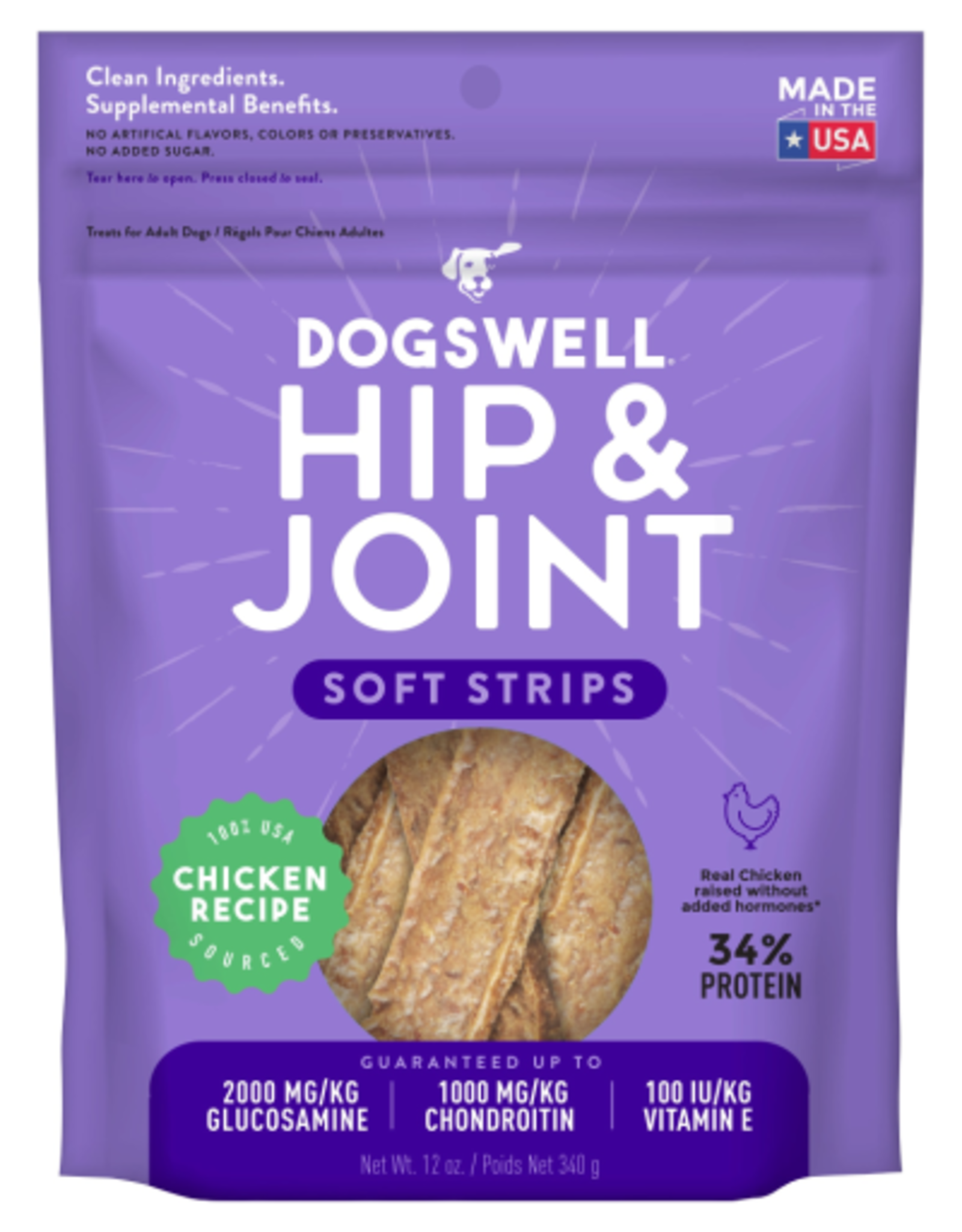 Dogswell Dogswell Soft Strips Hip & Joint Dog Treats Chicken 12 oz