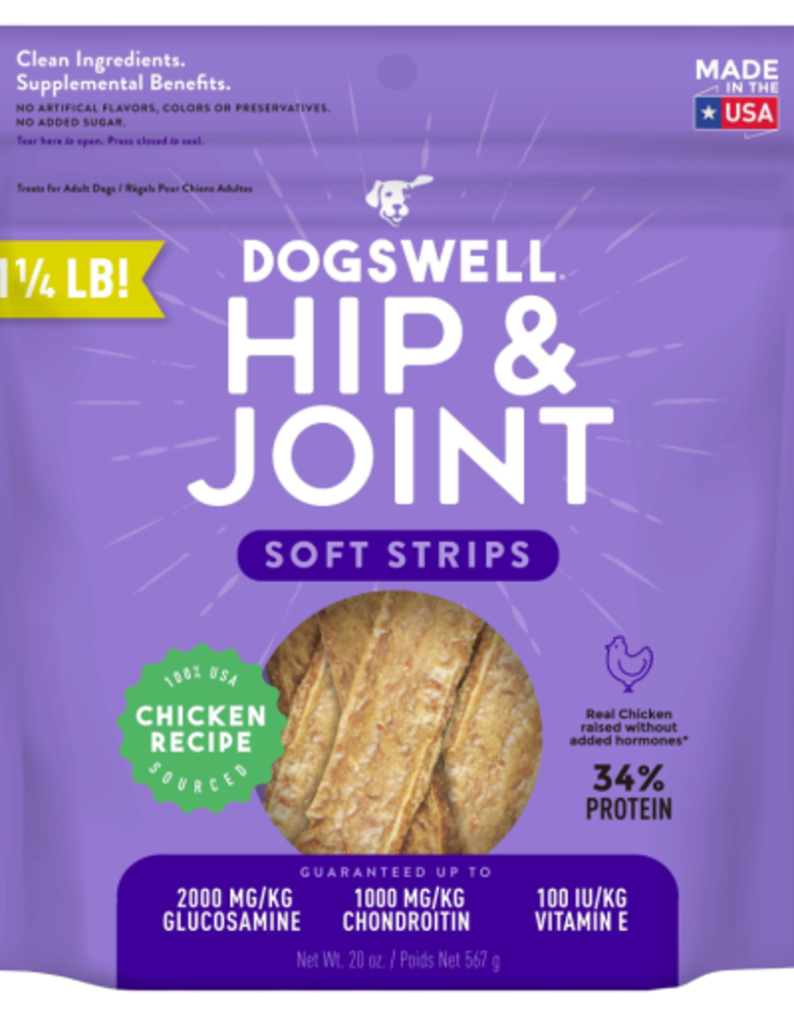 Dogswell Dogswell Soft Strips Hip & Joint Dog Treats Chicken 20 oz