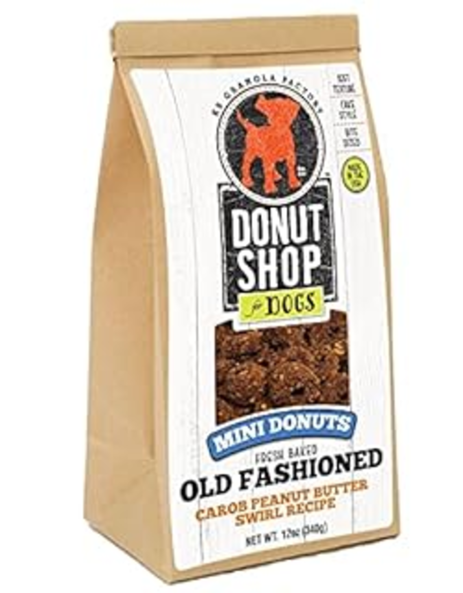 K9 GRANOLA FACTORY K9 Granola MINI DONUTS CAROB PEANUT BUTTER Dog Treats 12 oz