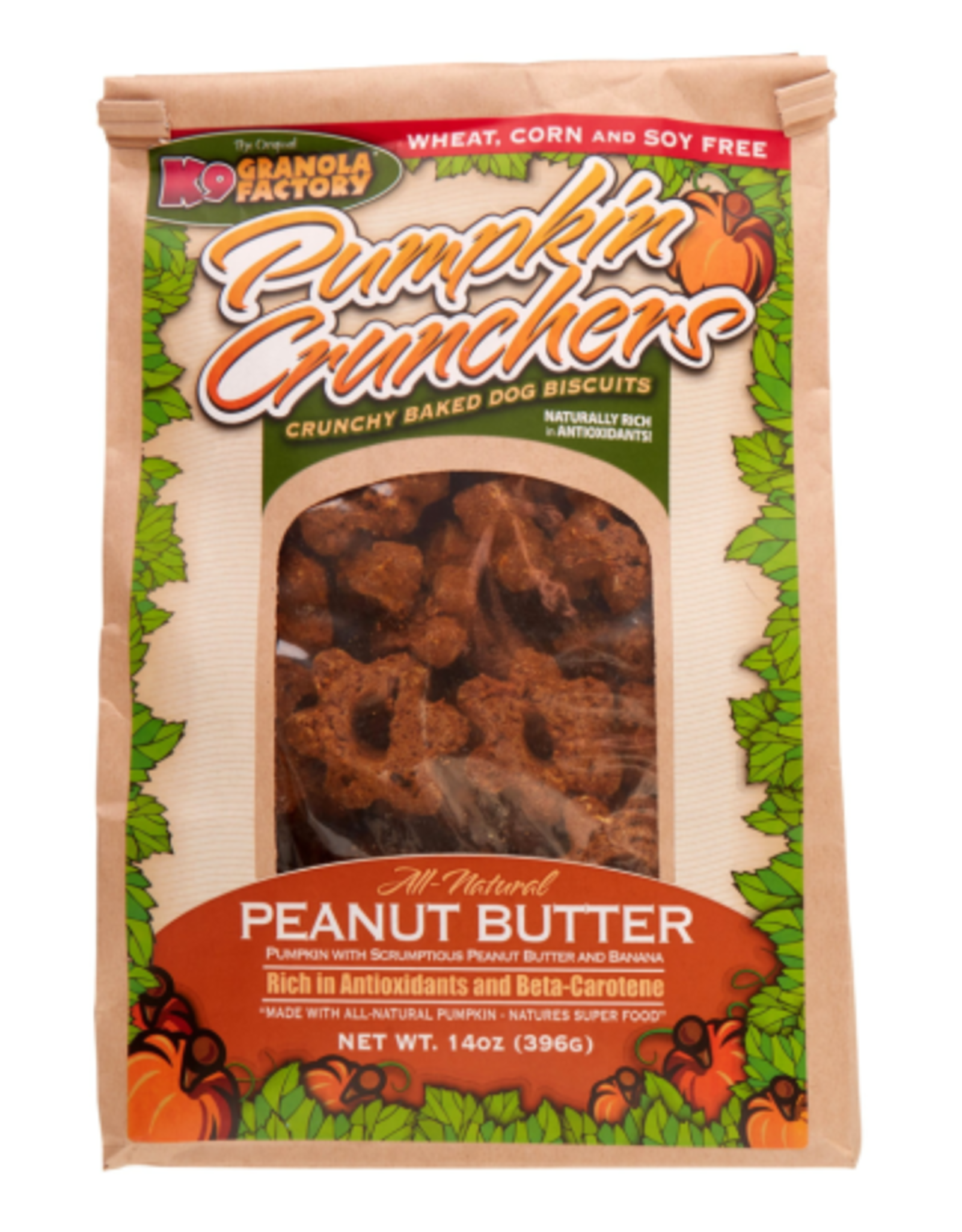K9 GRANOLA FACTORY K9 GRANOLA FACTORY PUMPKN CRUNCHERS PEANUT BUTTER & BANANA 14OZ