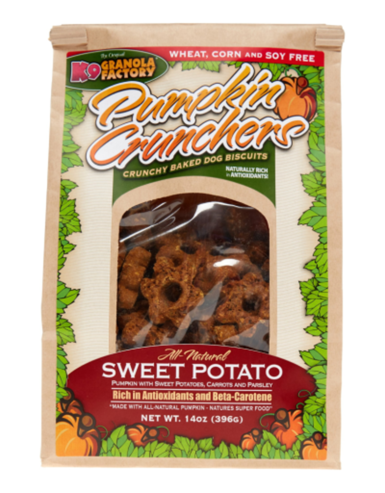K9 GRANOLA FACTORY K9 GRANOLA FACTORY BISCUITS PUMPKIN CRUNCHERS SWEET POTATO 16OZ