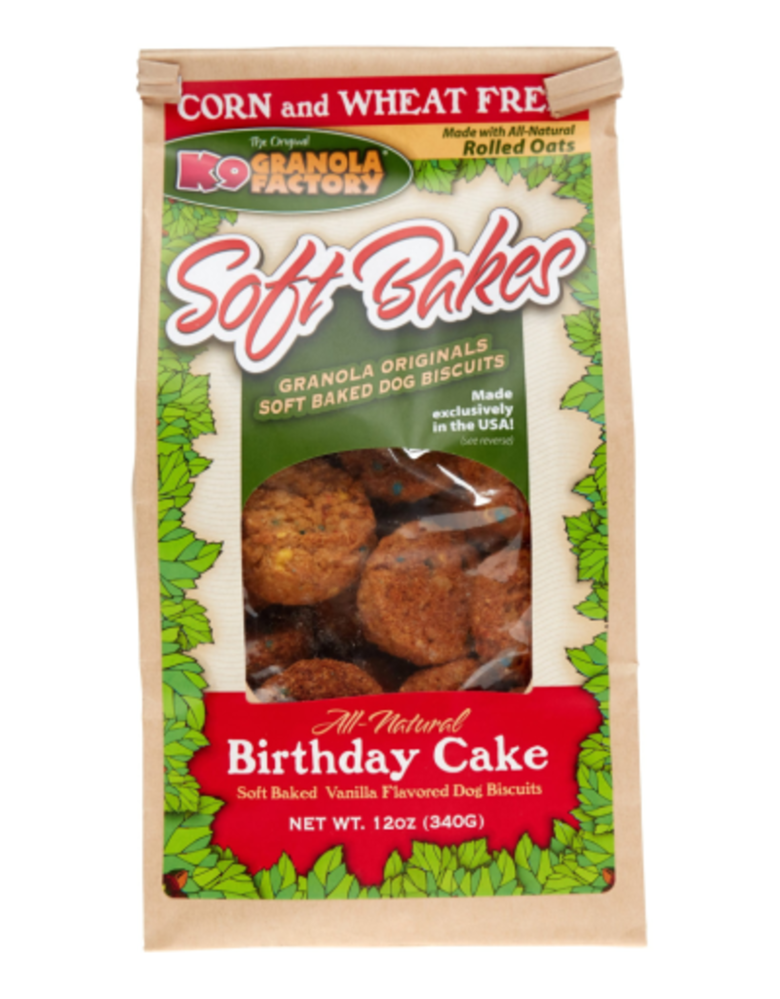 K9 GRANOLA FACTORY K9 Granola Soft Bakes Birthday Cake Dog Treats 12 oz