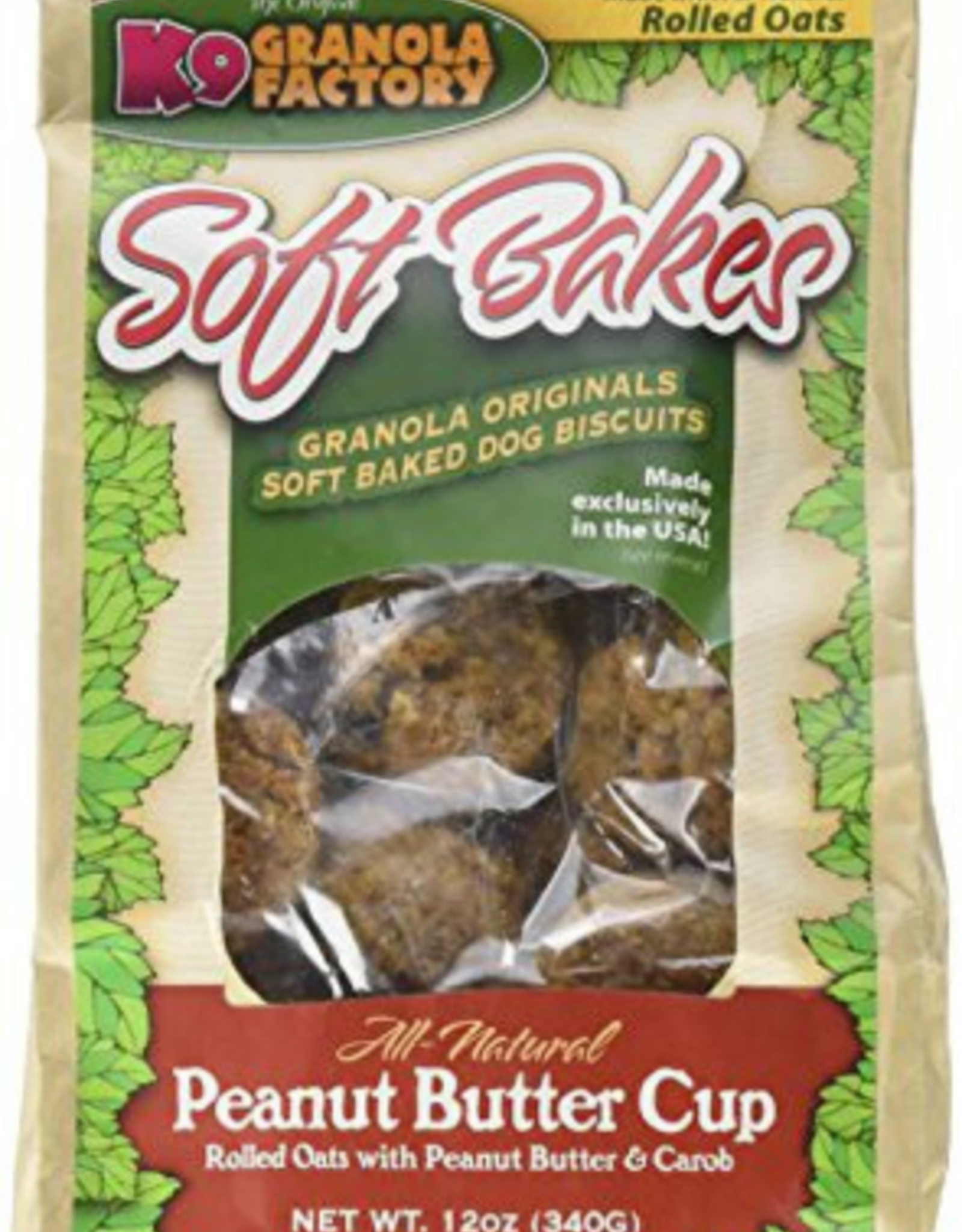K9 GRANOLA FACTORY K9 GRANOLA FACTORY BISCUITS SOFT BAKES PEANUT BUTTER CUP 12OZ