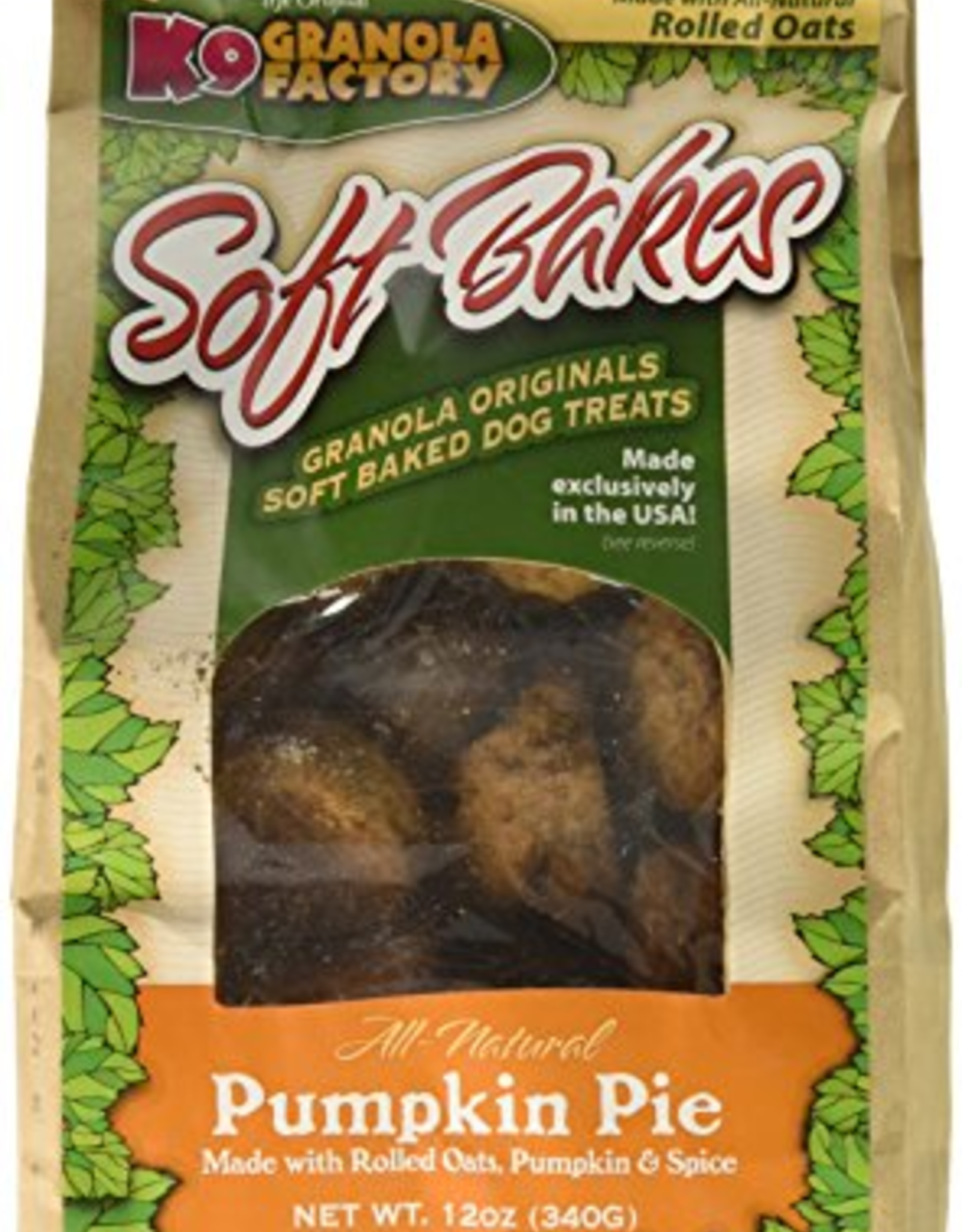 K9 GRANOLA FACTORY K9 GRANOLA FACTORY SOFT BAKES PUMPKIN PIE 12OZ