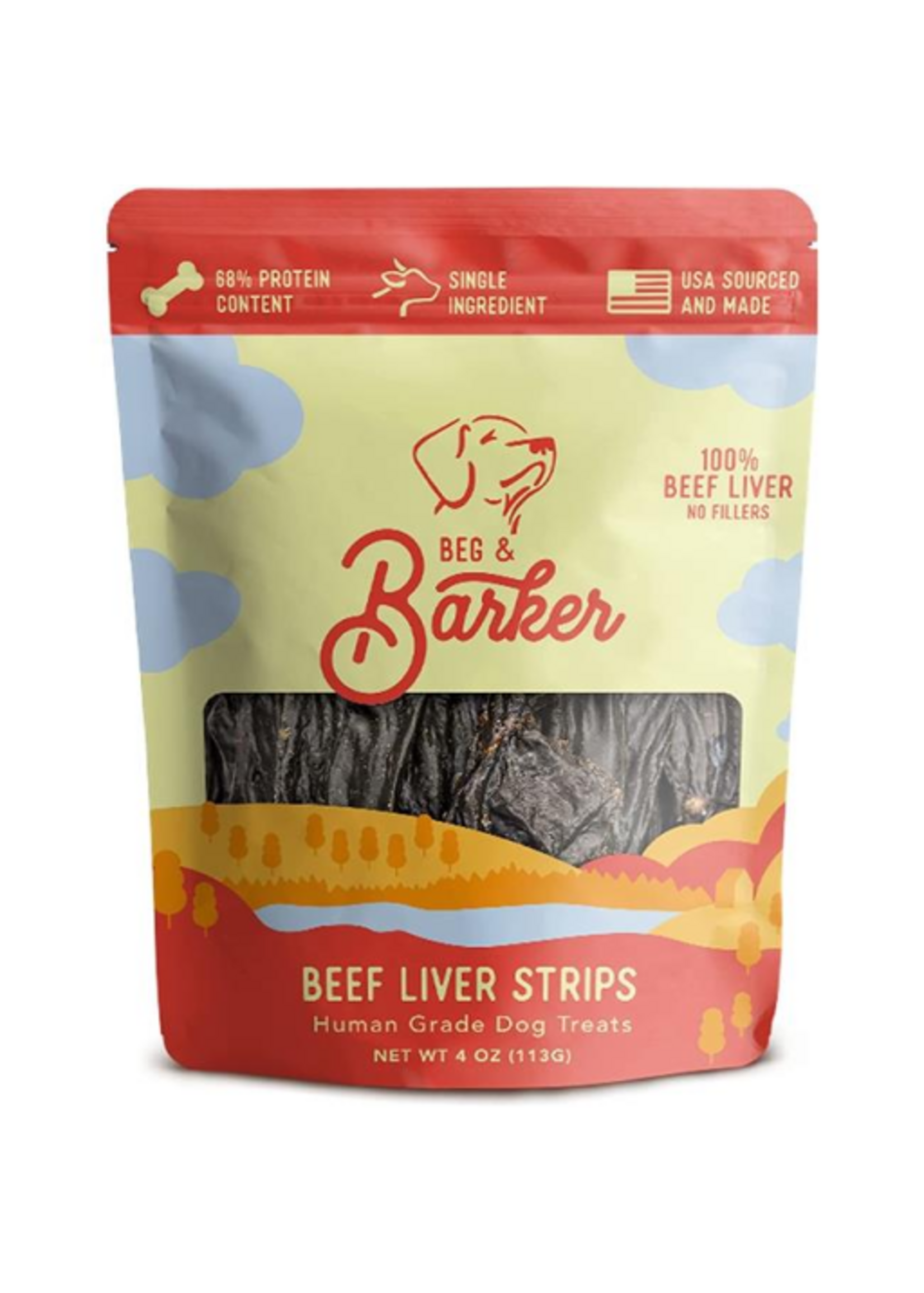 Beg & Barker Beg & Barker Beef Liver Dog Strips - 4 oz