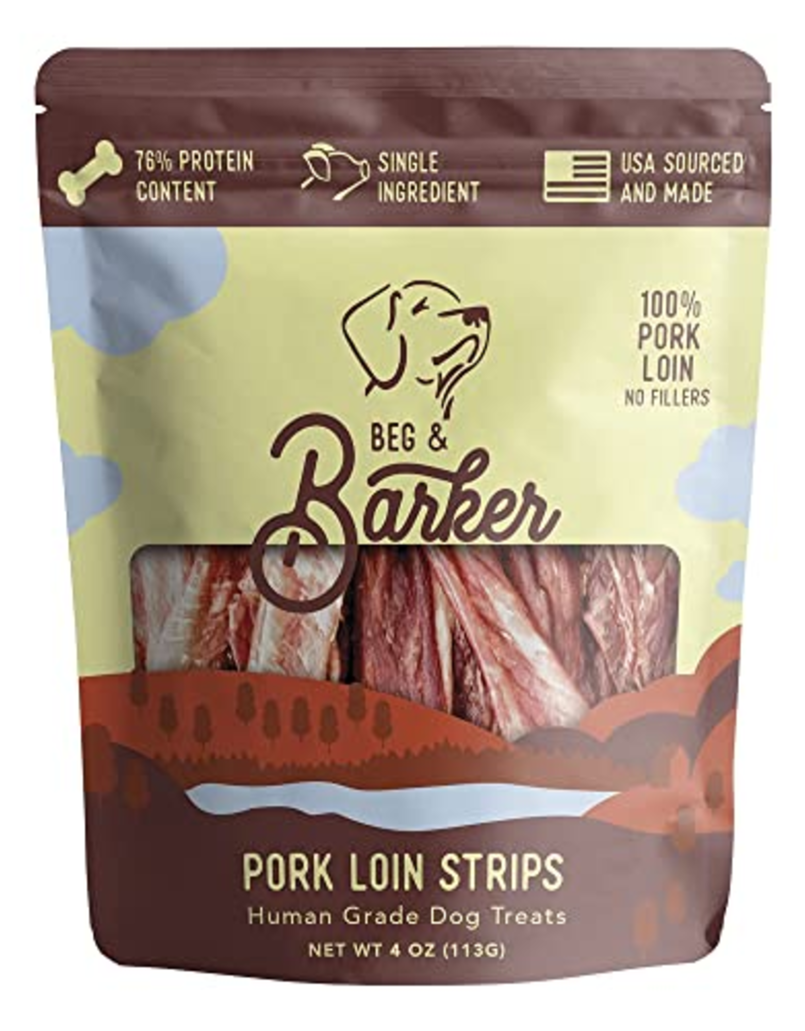 Beg & Barker BEG & BARKER PORK LOIN STRIPS 4OZ