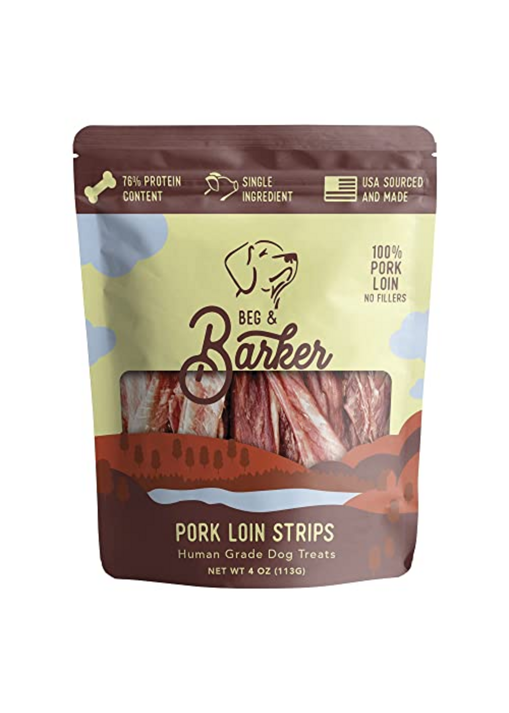 Beg & Barker Beg & Barker Pork Loin Dog Strips - 4 oz