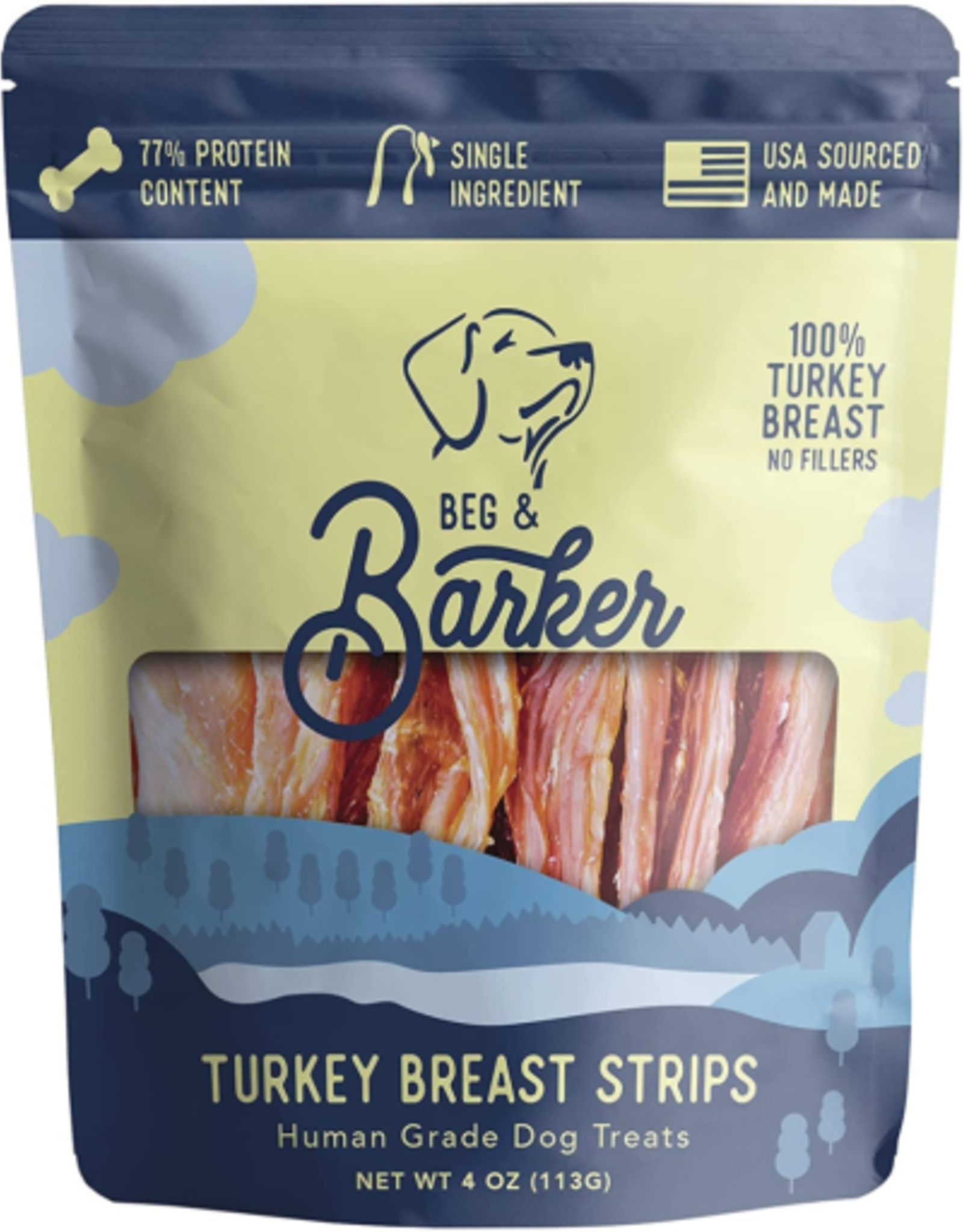 Beg & Barker BEG & BARKER TURKEY BREAST STRIPS 4OZ