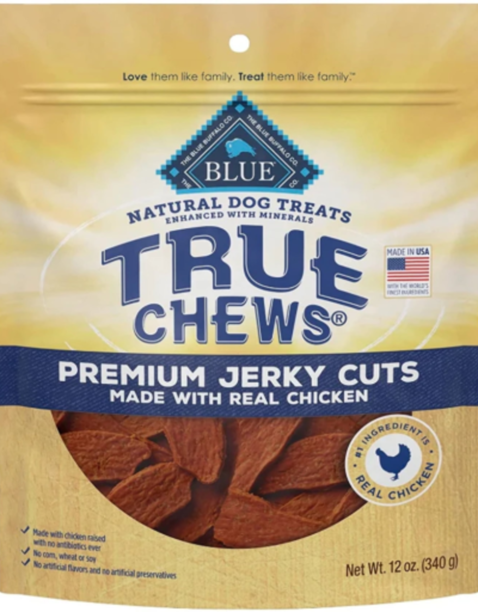 Blue Buffalo Blue Buffalo True Chews Premium Jerky Cuts Dog Treats Chicken 12 oz