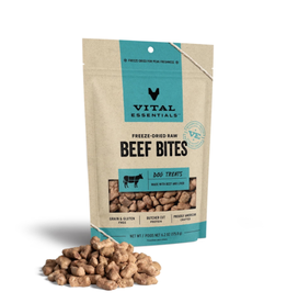 VITAL ESSENTIALS Vital Essentials Freeze Dried BEEF BITES Dog Treats 6.2 oz