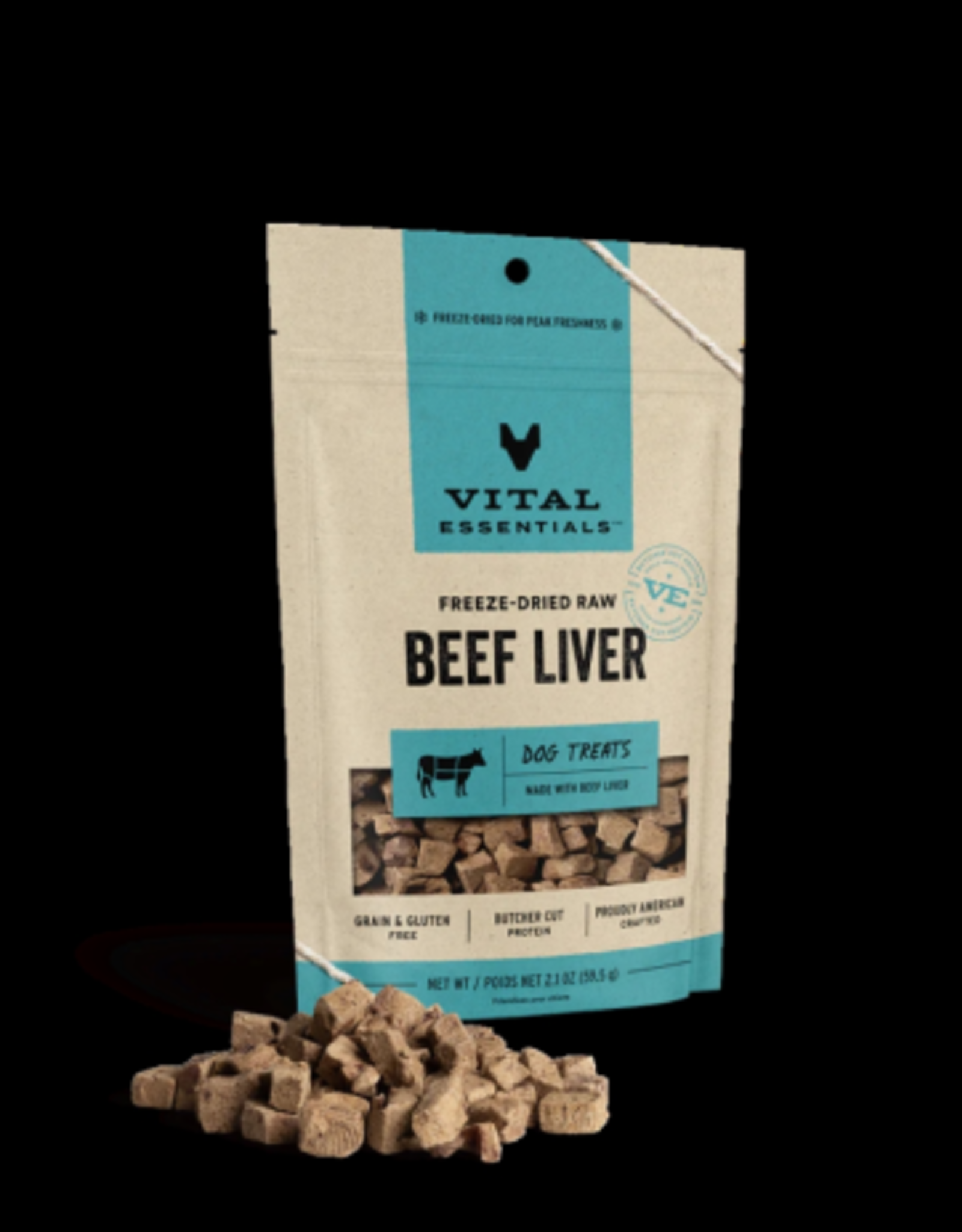 VITAL ESSENTIALS Vital Essentials Freeze Dried BEEF LIVER Dog Treats 2.1 oz