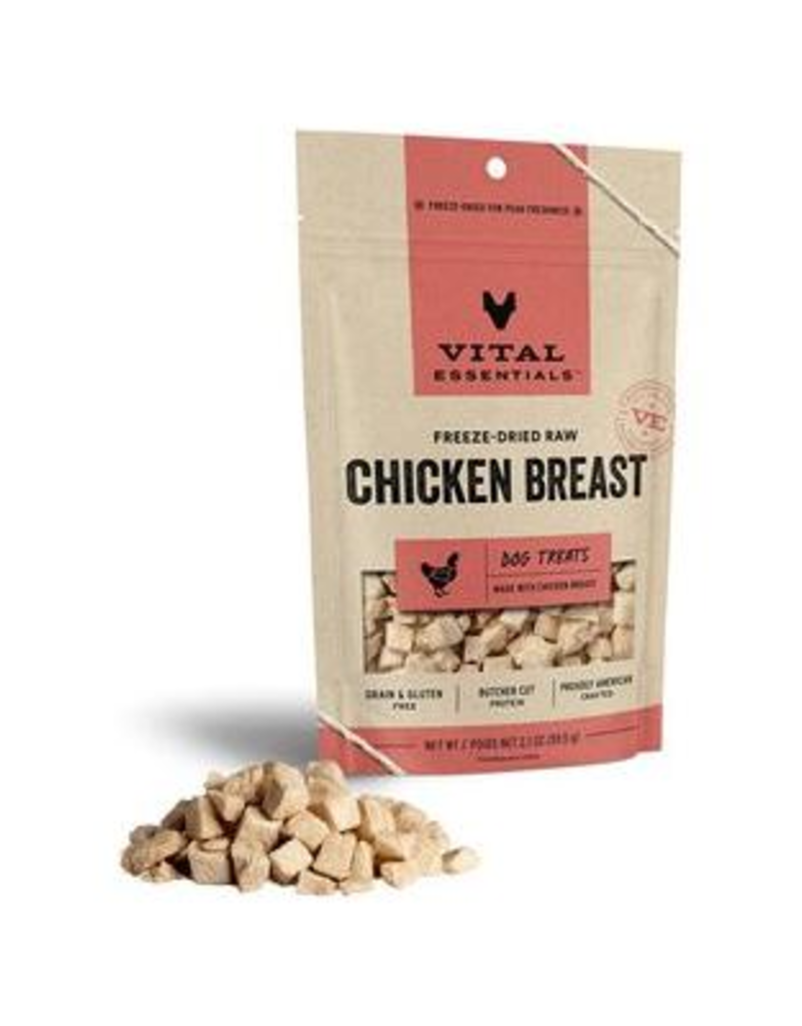 VITAL ESSENTIALS Vital Essentials Freeze Dried Chicken Breast Dog Treats 2.1 oz