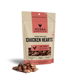 VITAL ESSENTIALS Vital Essentials Freeze Dried CHICKEN HEARTS Dog Treats 3.75 oz
