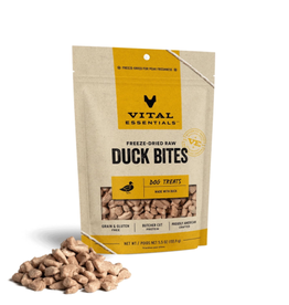 VITAL ESSENTIALS Vital Essentials Freeze Dried DUCK BITES Dog Treats 5.5 oz